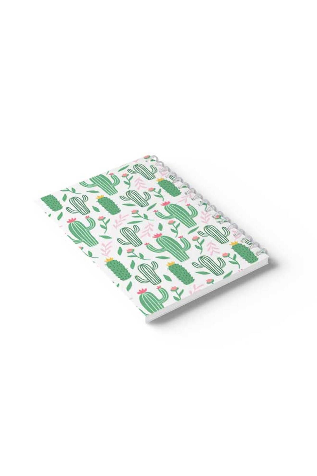 LOWHA-Spiral Notebook with Front and Back Hard Covers Featuring Cactus Design 6