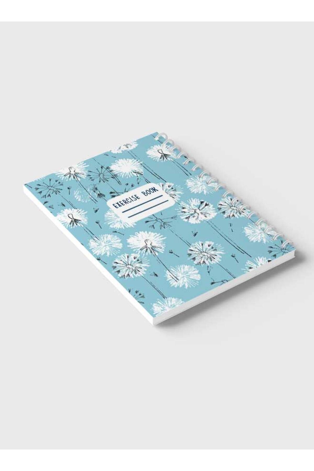 LOWHA-Spiral Notebook with Front and Back Hard Covers Featuring Dandelions Design 6