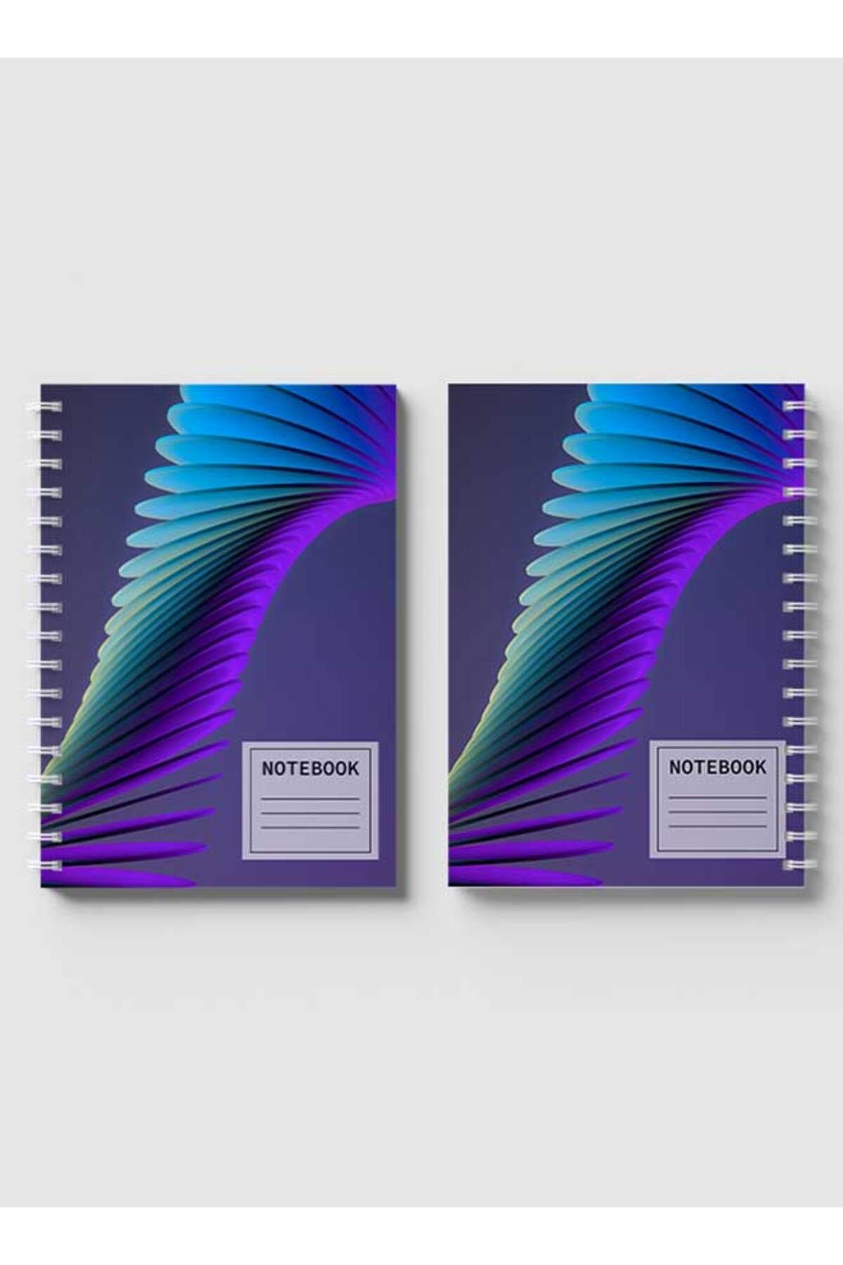 LOWHA-Spiral Notebook with Front and Back Hard Covers Featuring Spiral Stack Design 4