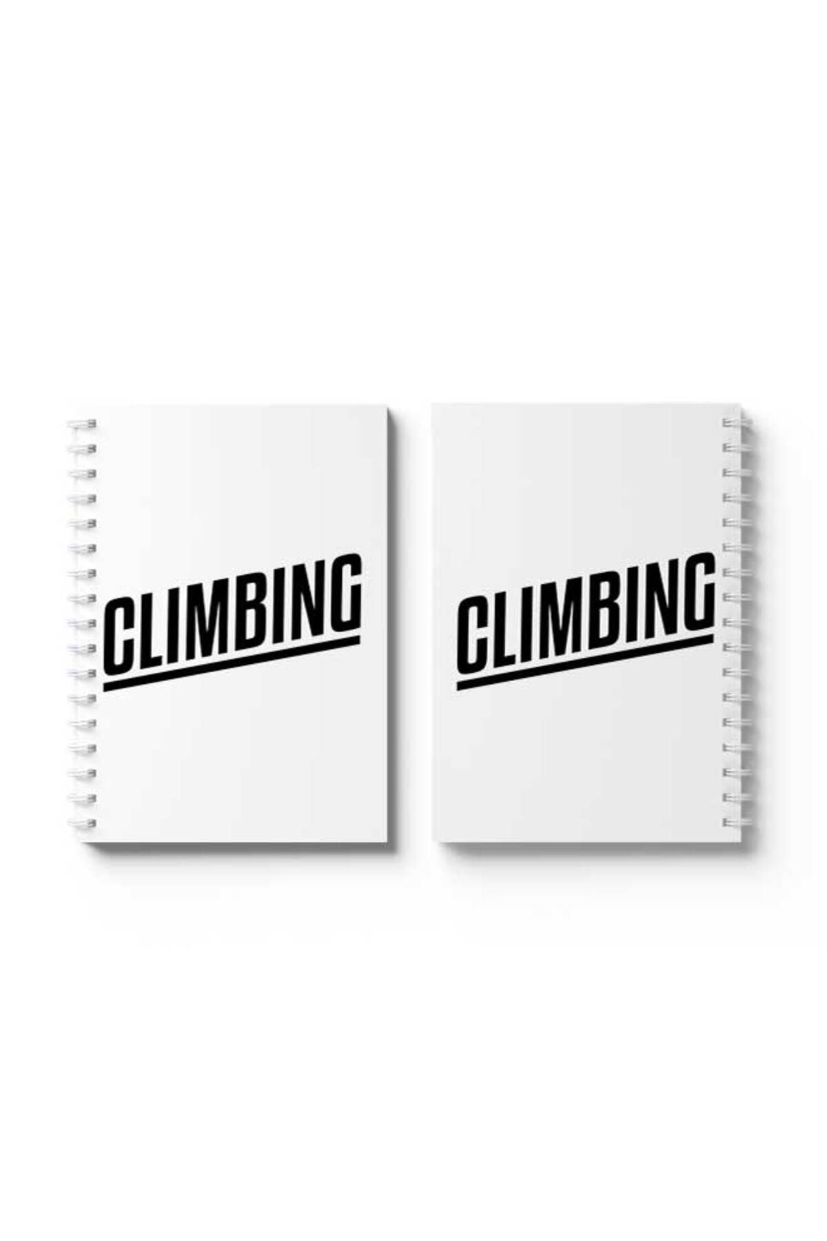 LOWHA-Spiral Notebook with Front and Back Hard Covers Featuring Climbing Design 4