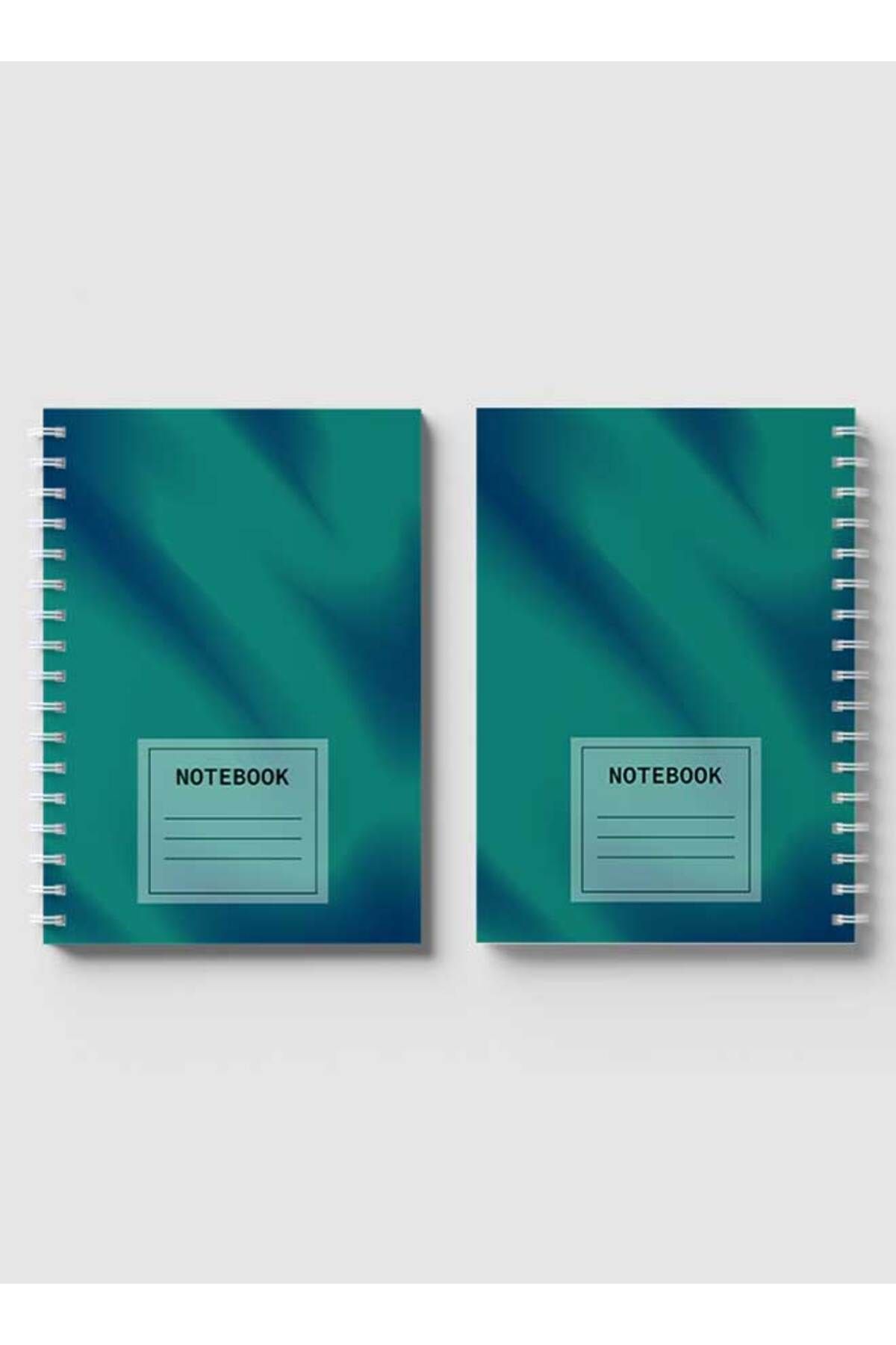 LOWHA-Spiral Notebook with Front and Back Hard Covers Featuring Minimalist Gradient Design 4