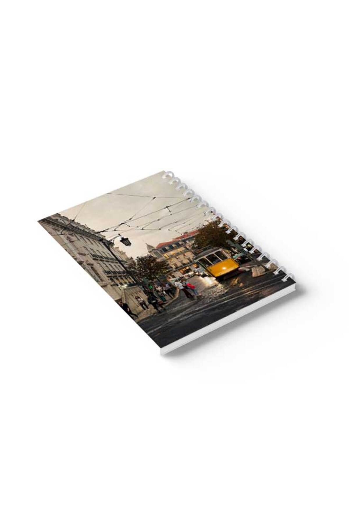 LOWHA-Spiral Notebook with Front and Back Hard Covers Featuring Part of the City Design 6