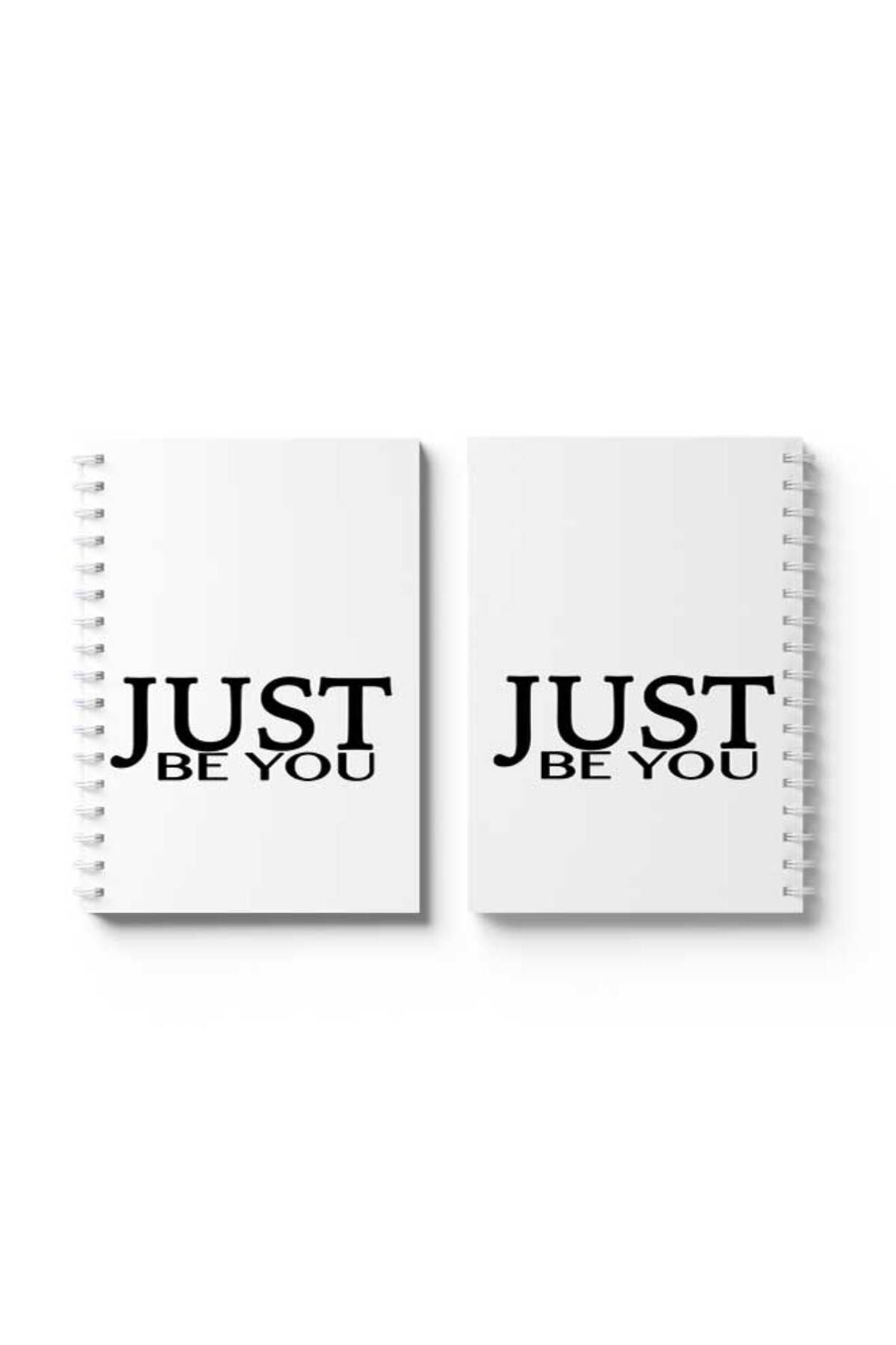 LOWHA-Spiral Notebook with Front and Back Hard Covers Featuring Just Be You Design 4