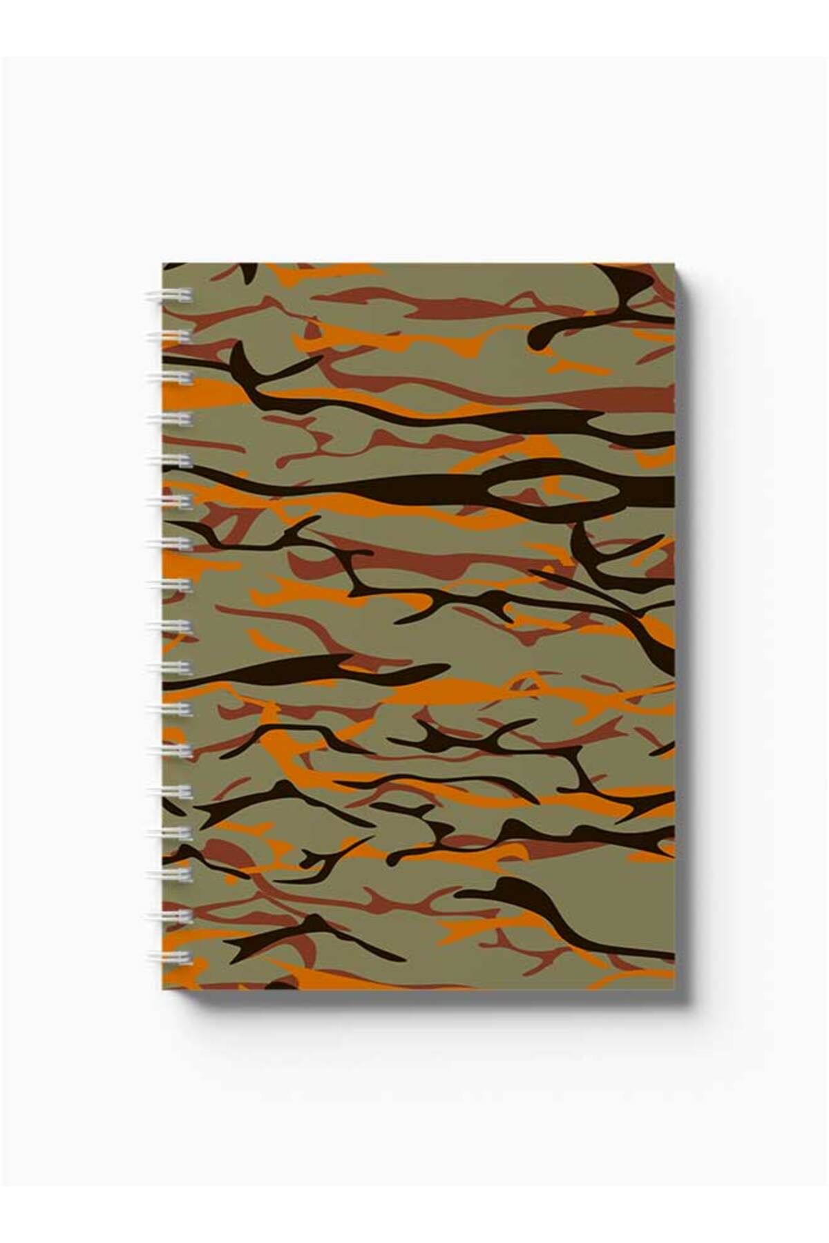LOWHA-Spiral Notebook with Front and Back Hard Covers Featuring Shapes Design 5