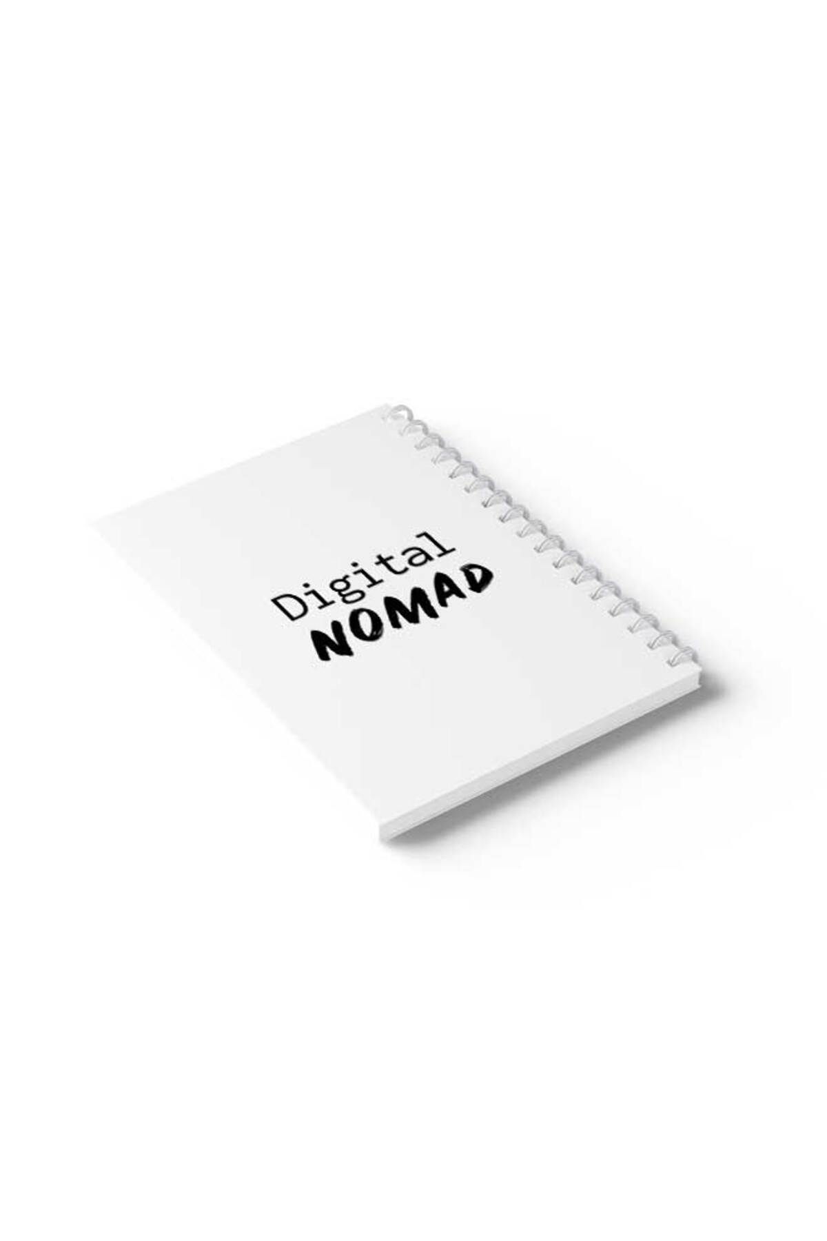 LOWHA-Spiral Notebook with Front and Back Hard Covers Featuring Digital Nomad Design 6