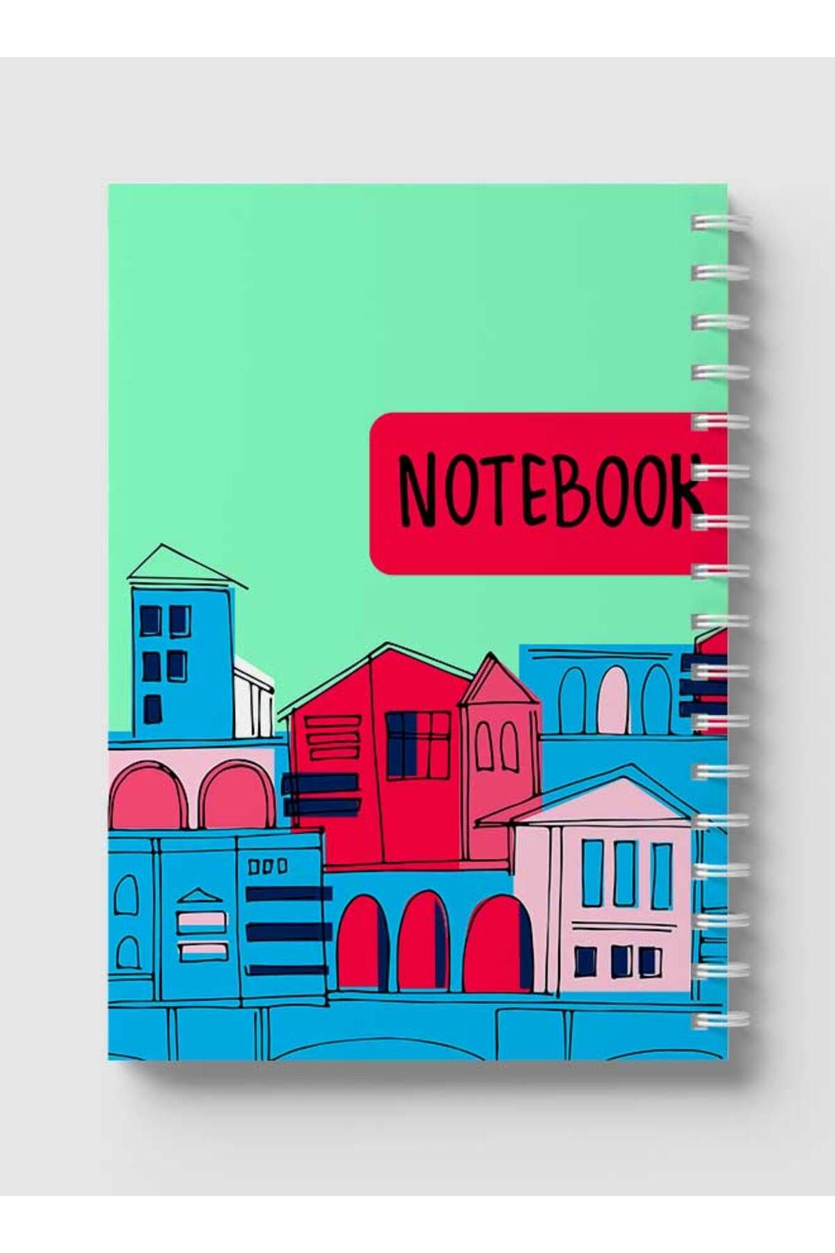 LOWHA-Spiral Notebook with Front and Back Hard Covers Featuring Notebook Seamless Design 5