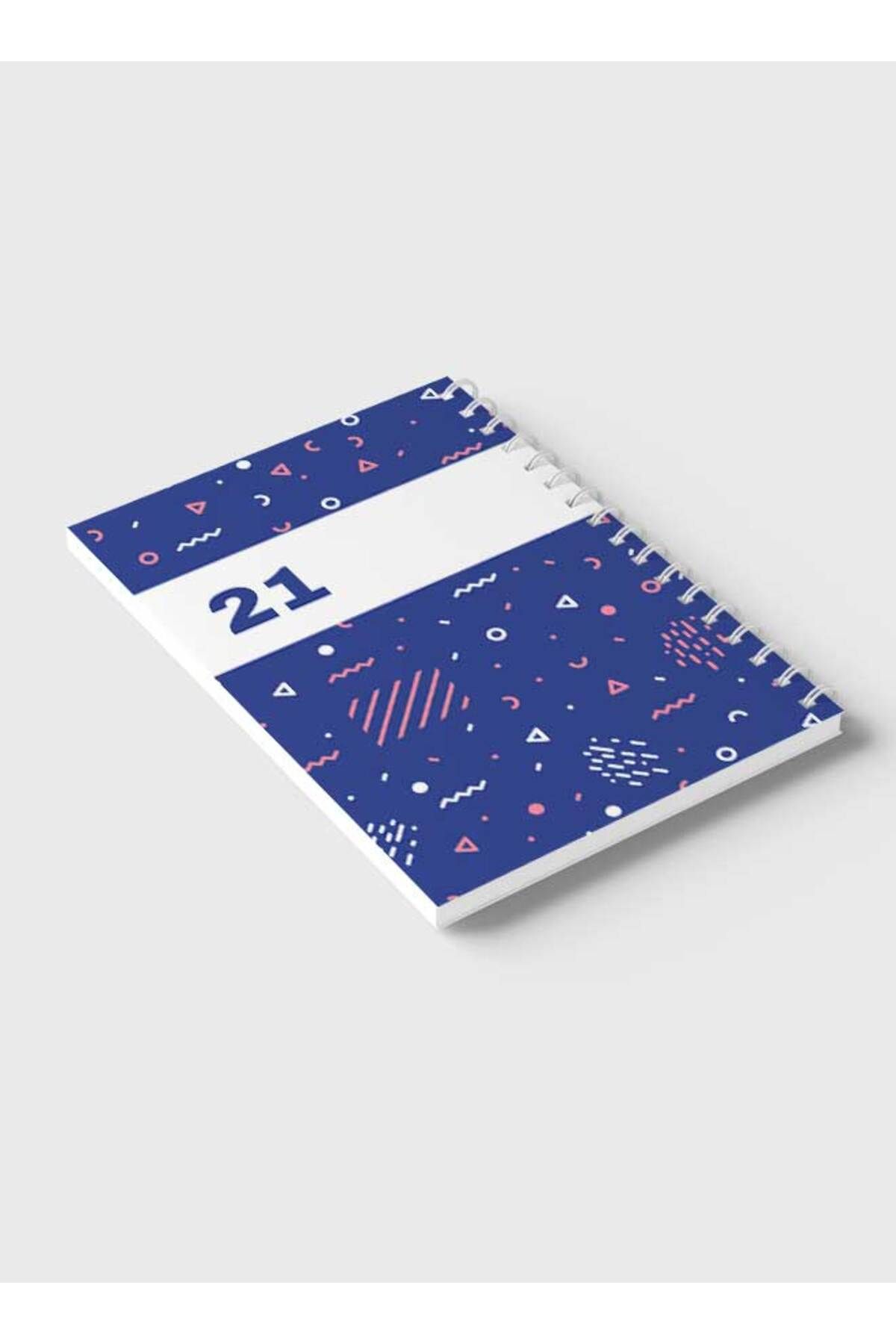 LOWHA-Spiral Notebook with Front and Back Hard Covers Featuring Modern Mix Shapes Design 6
