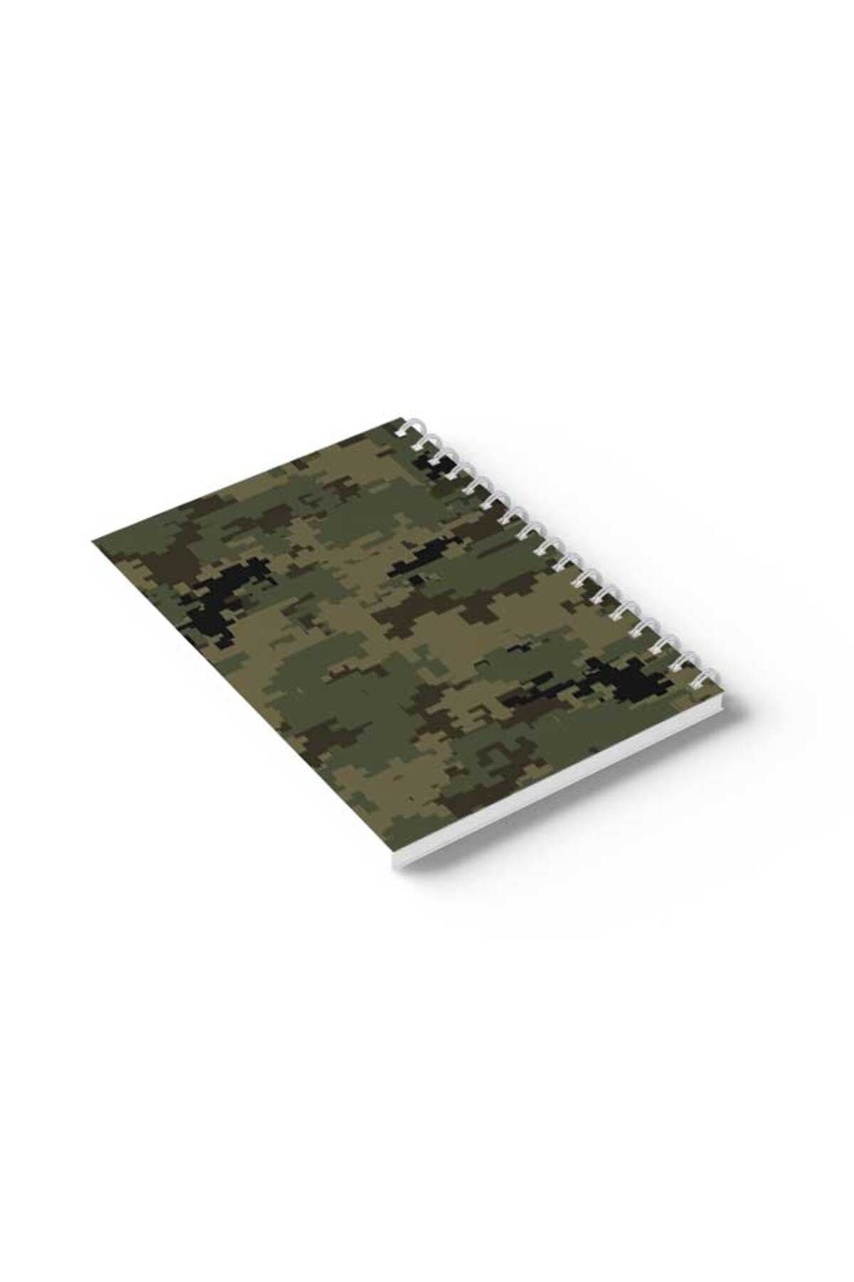 LOWHA-Spiral Notebook with Front and Back Hard Covers Featuring Pixel Design 6