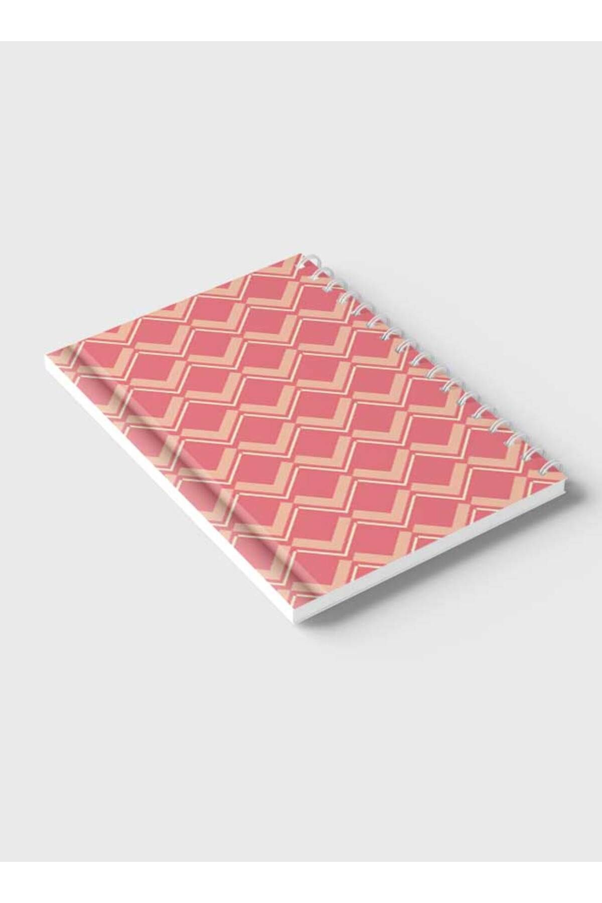 LOWHA-Spiral Notebook with Front and Back Hard Covers Featuring Abstract V Line Design 6