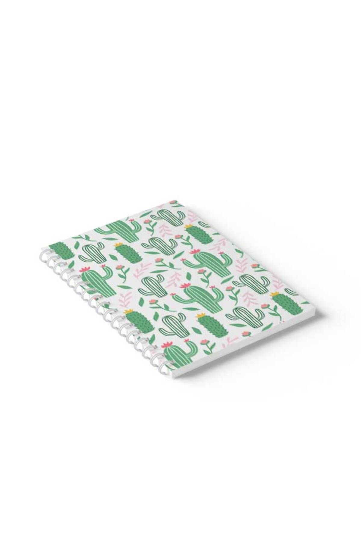 LOWHA-Spiral Notebook with Front and Back Hard Covers Featuring Cactus Design 2