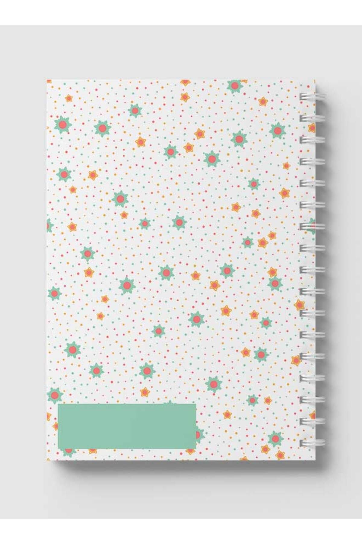 LOWHA-Spiral Notebook with Front and Back Hard Covers Featuring Dots & Stars Design 5