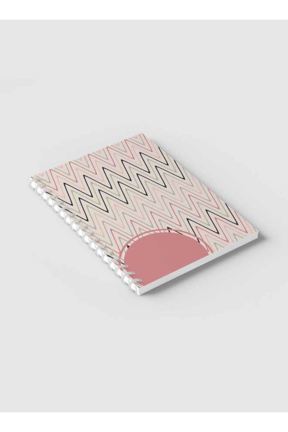 LOWHA-Spiral Notebook with Front and Back Hard Covers Featuring Graphic Waves Design 2