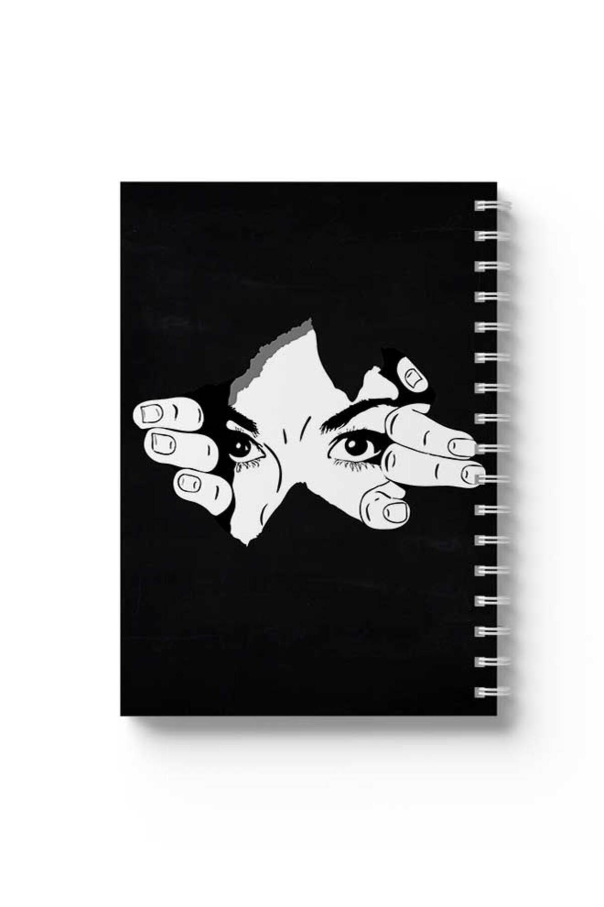 LOWHA-Spiral Notebook with Front and Back Hard Covers Featuring Breaking Through Design 1