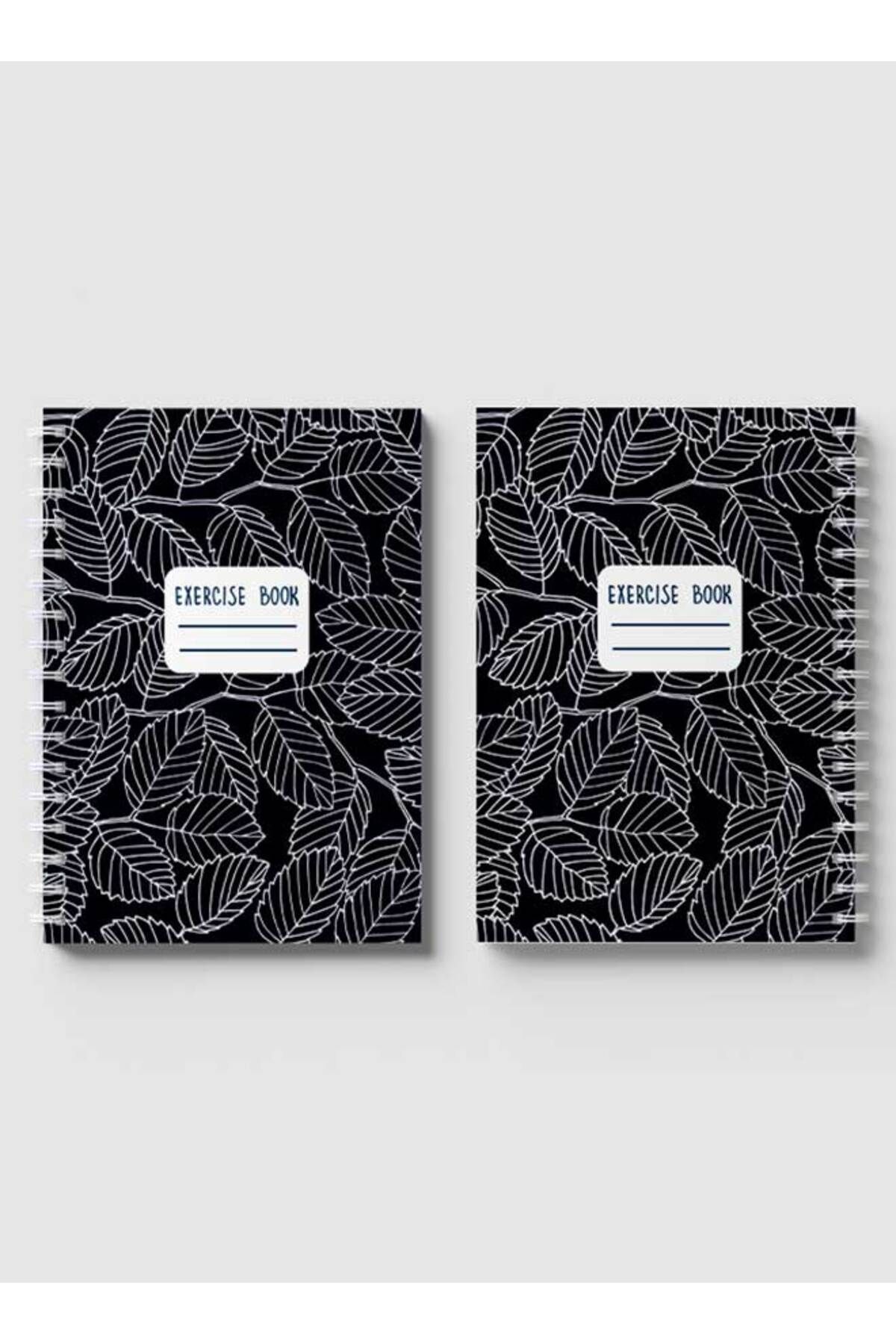 LOWHA-Spiral Notebook with Front and Back Hard Covers Featuring Elm Branches & Leaves Design 4