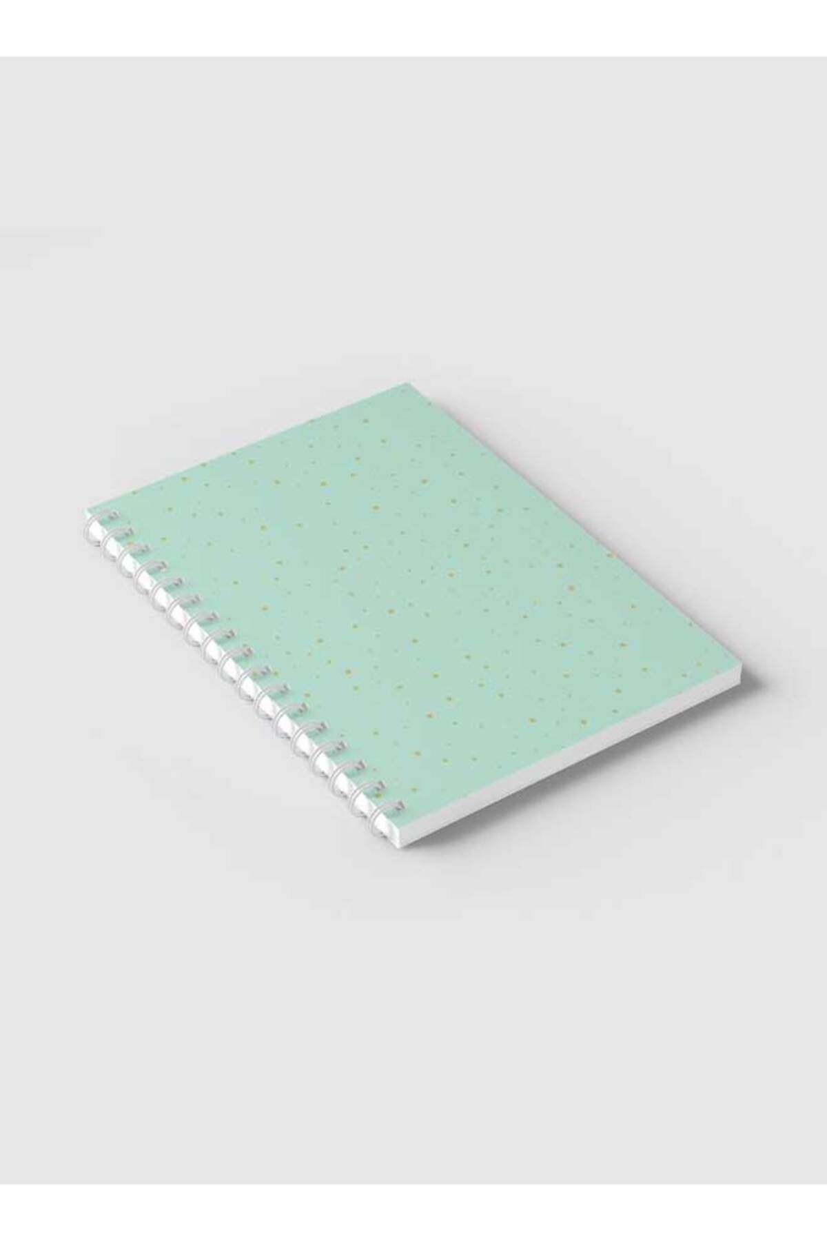 LOWHA-Spiral Notebook with Front and Back Hard Covers Featuring Golden Dots Design 2