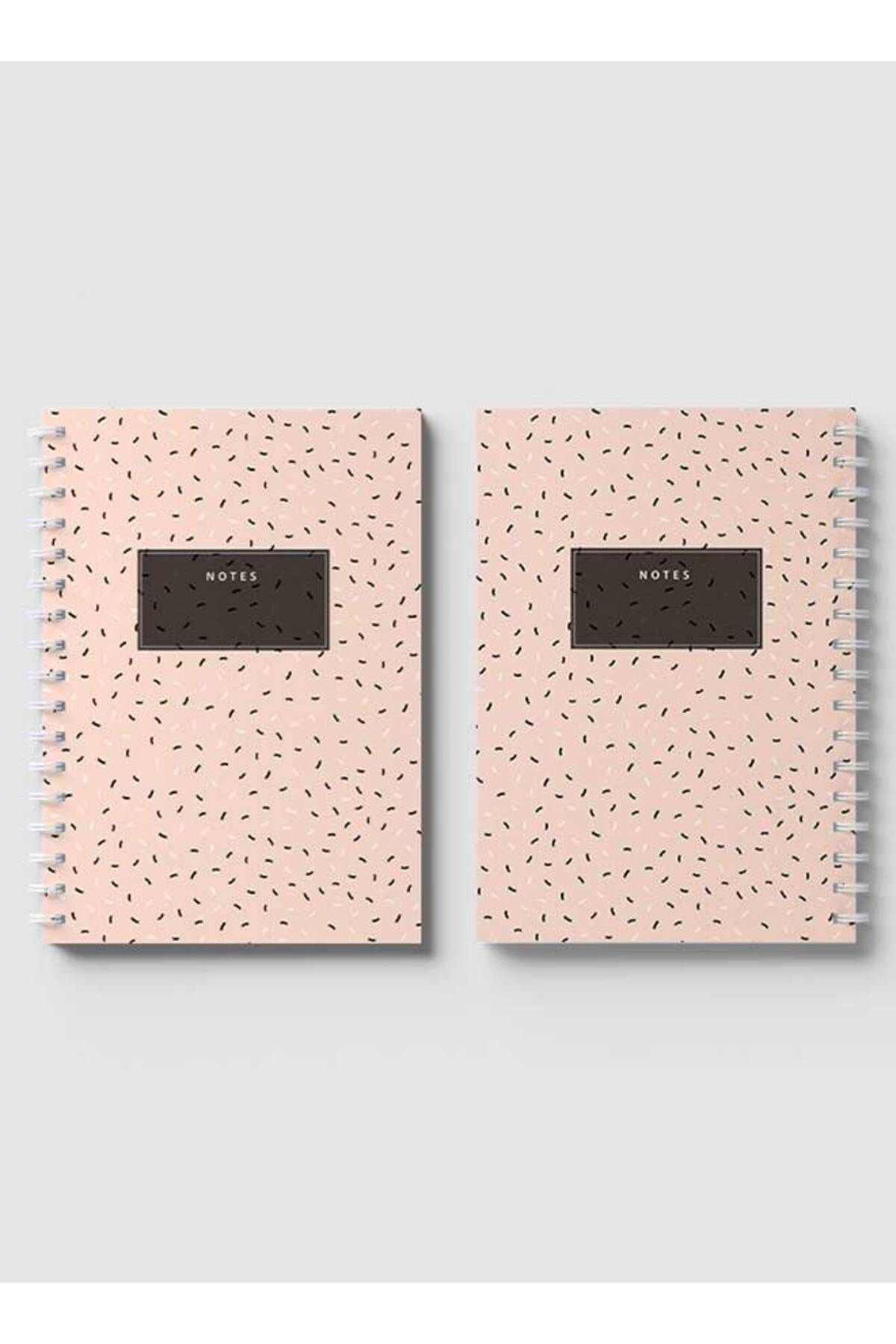 LOWHA-Spiral Notebook with Front and Back Hard Covers Featuring Abstract Confettis Design 4
