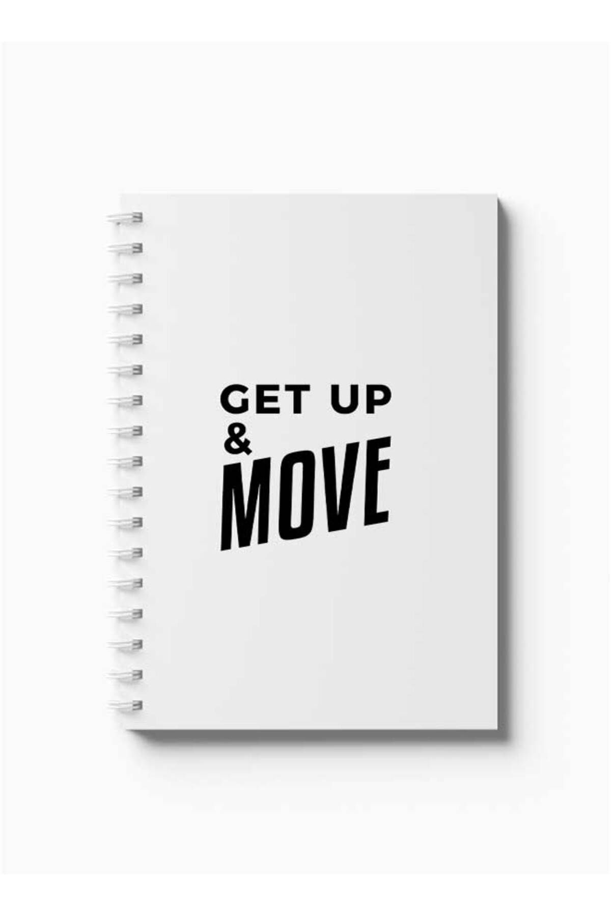 LOWHA-Spiral Notebook with Front and Back Hard Covers Featuring Get Up And Move Design 5