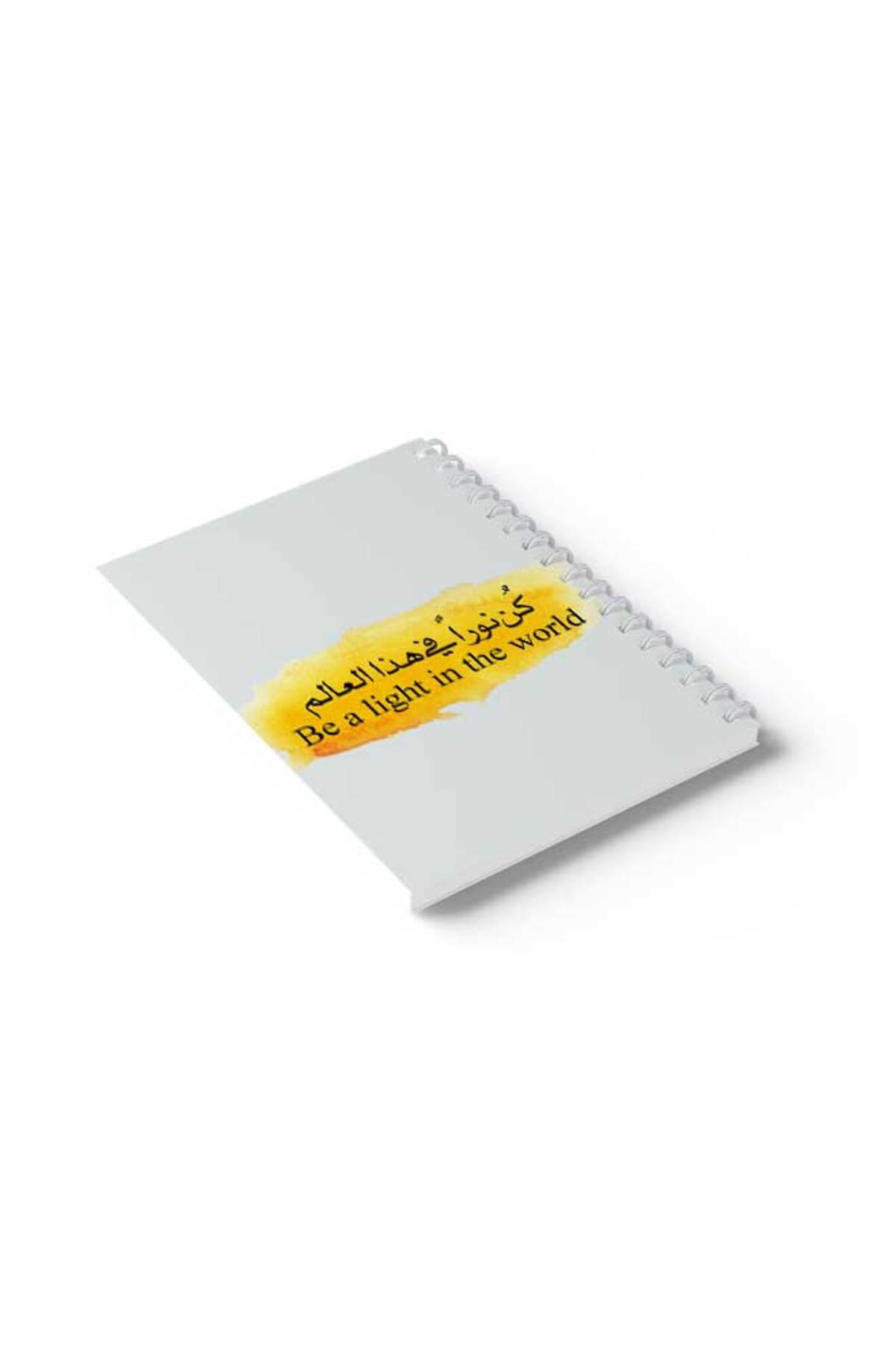 LOWHA-Spiral Notebook with Front and Back Hard Covers Featuring Be A Light in the World Design 6