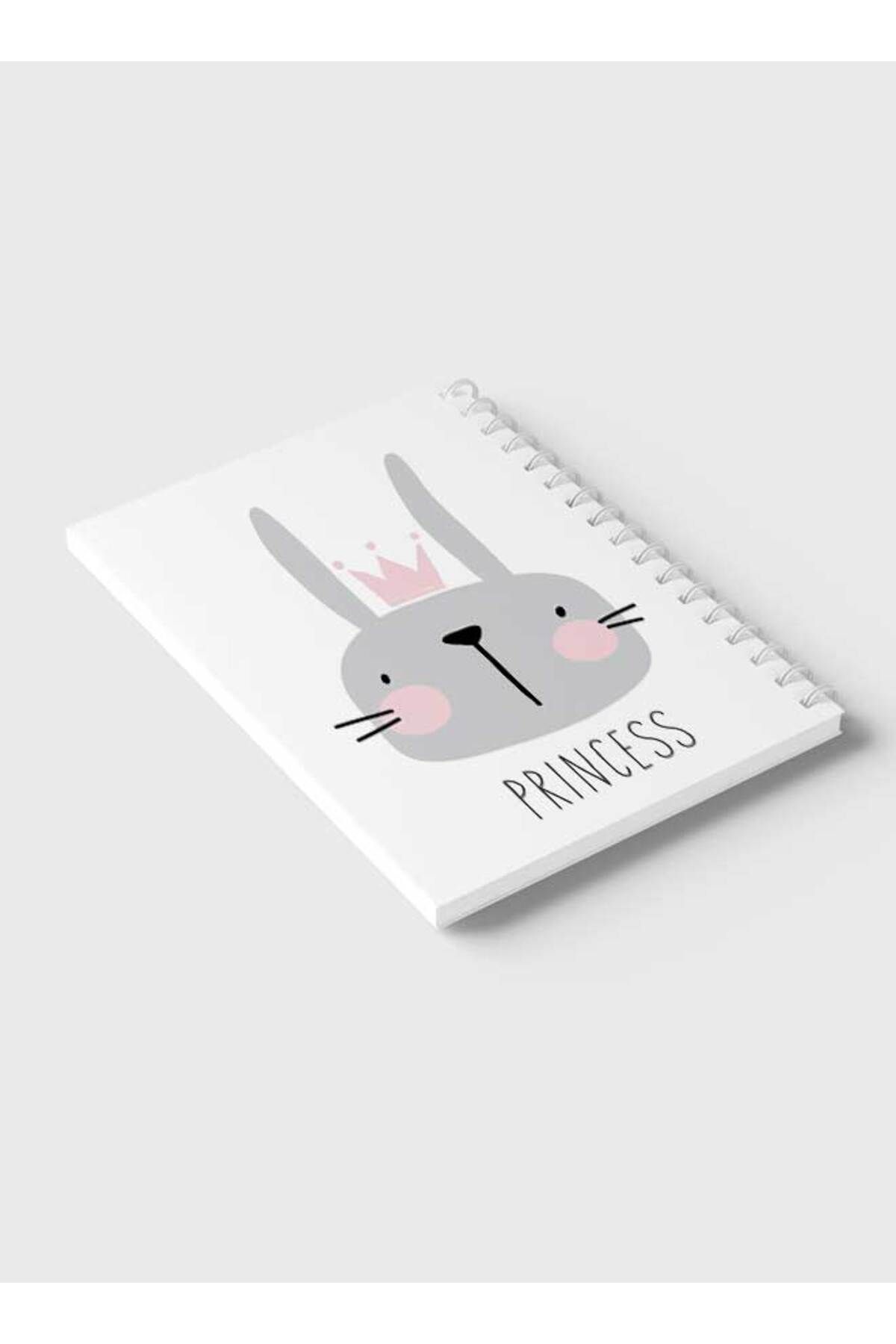 LOWHA-Spiral Notebook with Front and Back Hard Covers Featuring Rabbit Princess Design 6