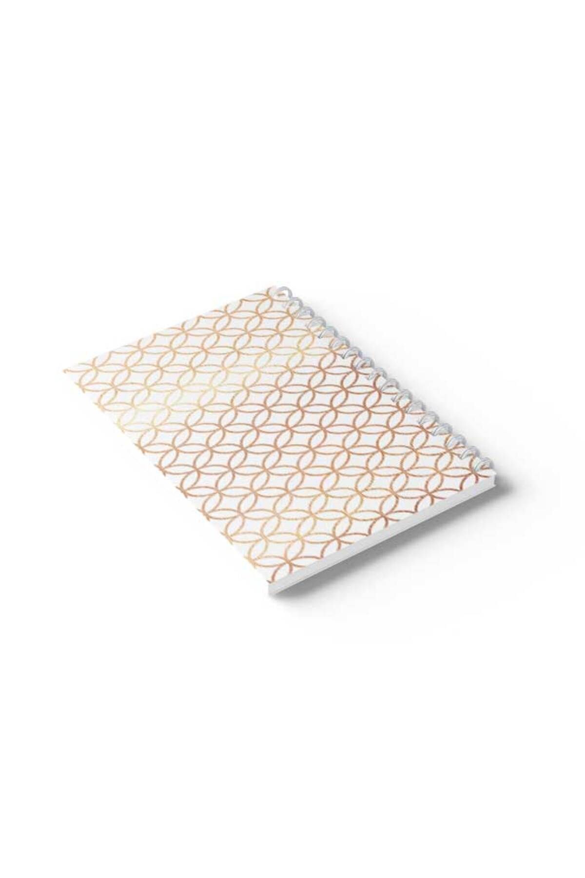 LOWHA-Spiral Notebook with Front and Back Hard Covers Featuring Shapes Design 6