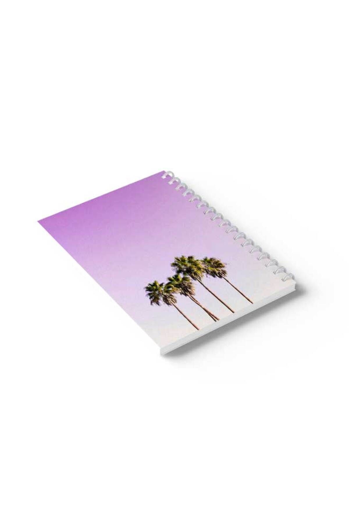 LOWHA-Spiral Notebook with Front and Back Hard Covers Featuring Palms Design 6