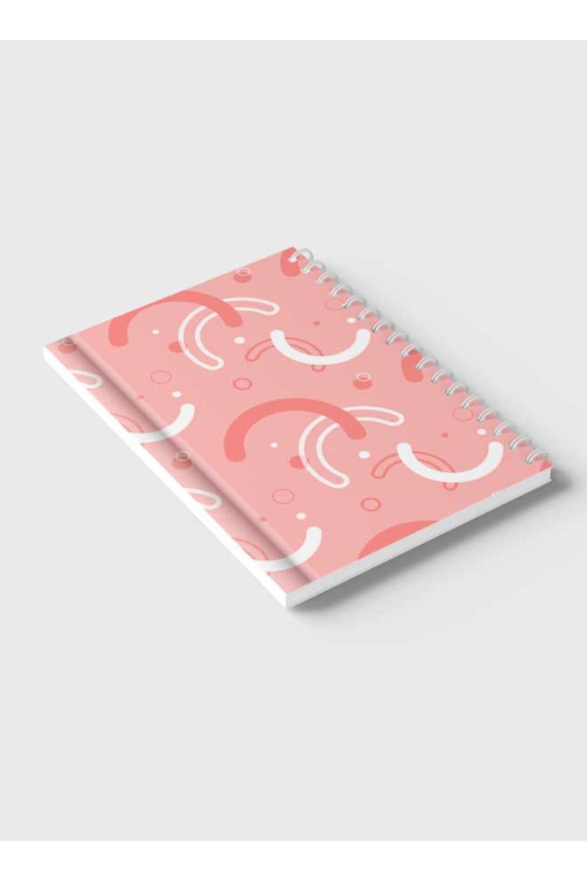 LOWHA-Spiral Notebook with Front and Back Hard Covers Featuring Memphis Abstract Shapes Design 6