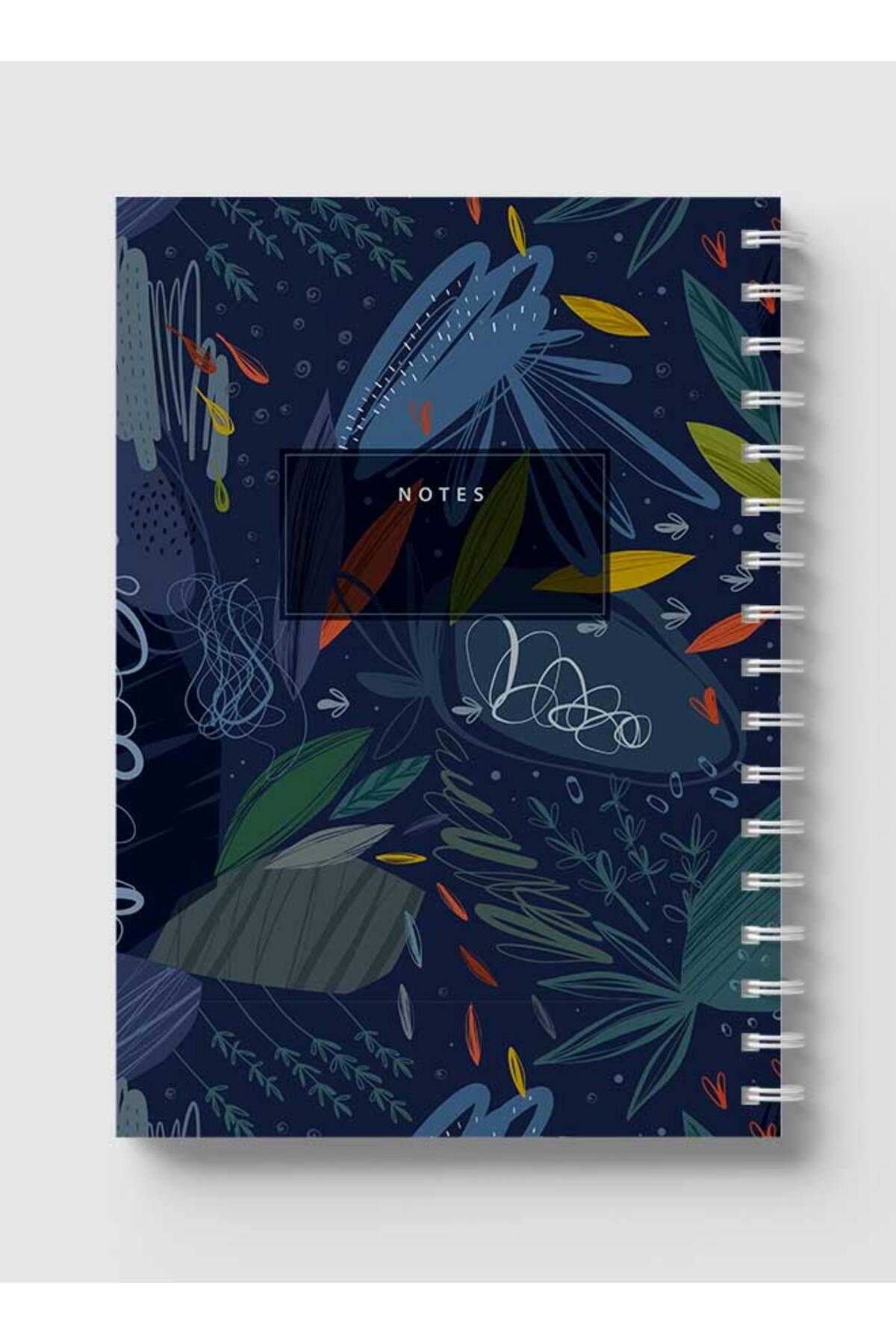 LOWHA-Spiral Notebook with Front and Back Hard Covers Featuring Cool Seamless Abstract Design 5