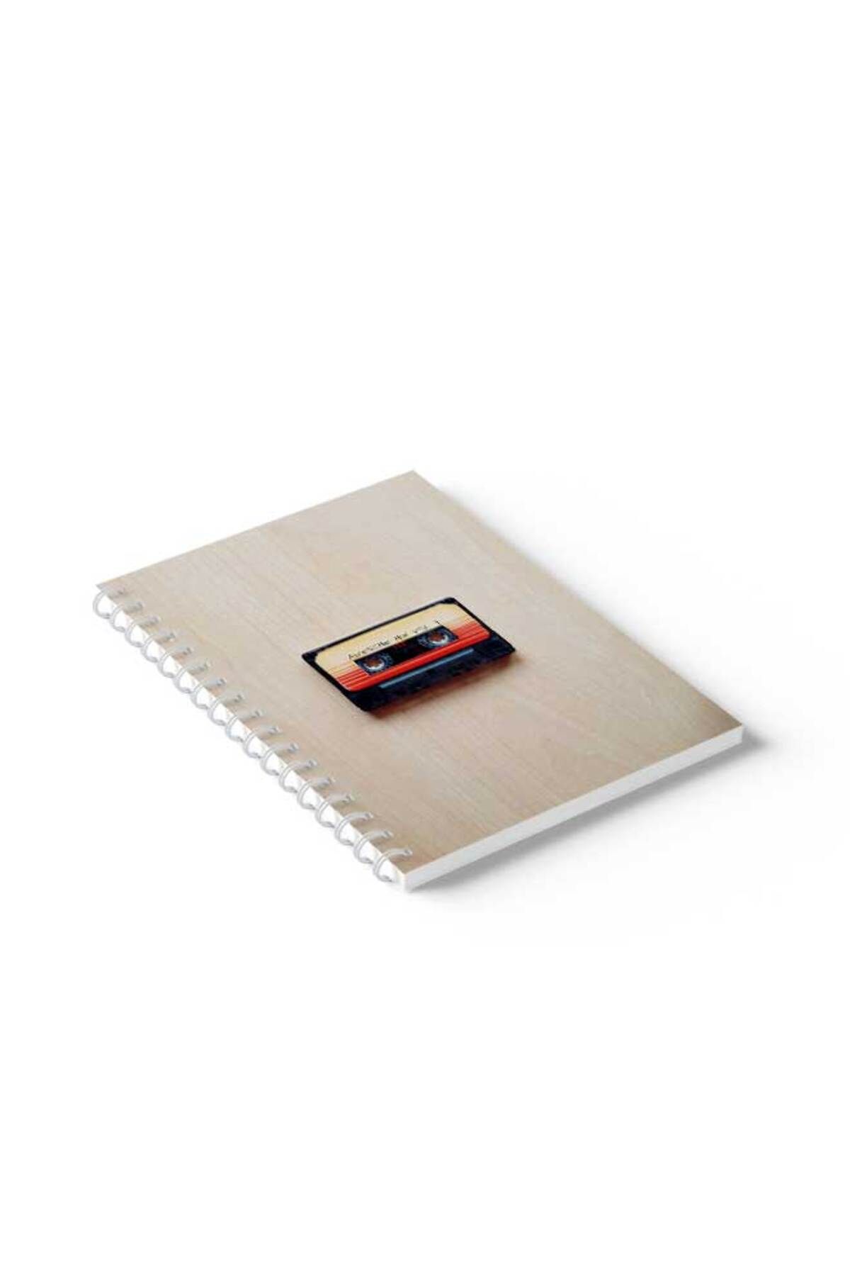 LOWHA-Spiral Notebook with Front and Back Hard Covers Featuring Mix Tape Design 2