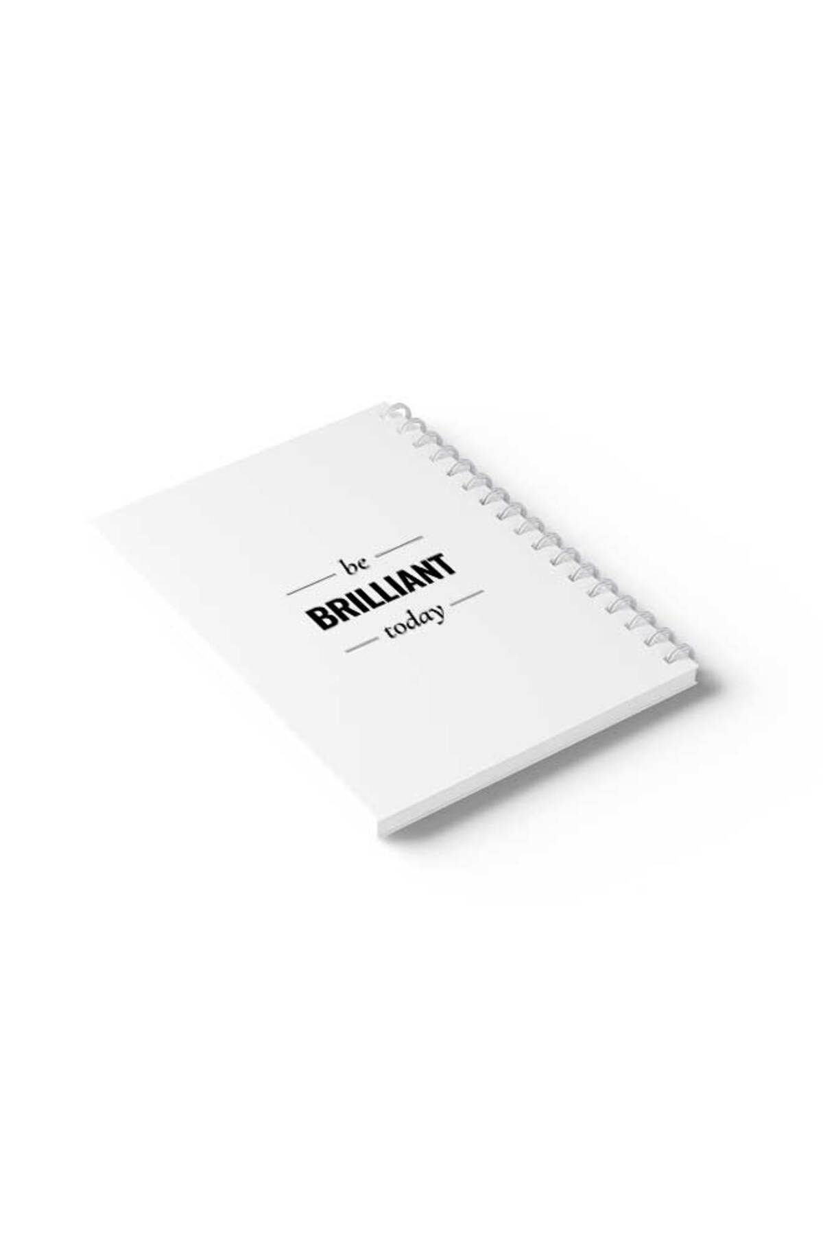 LOWHA-Spiral Notebook with Front and Back Hard Covers Featuring Be Brilliant Today Design 6