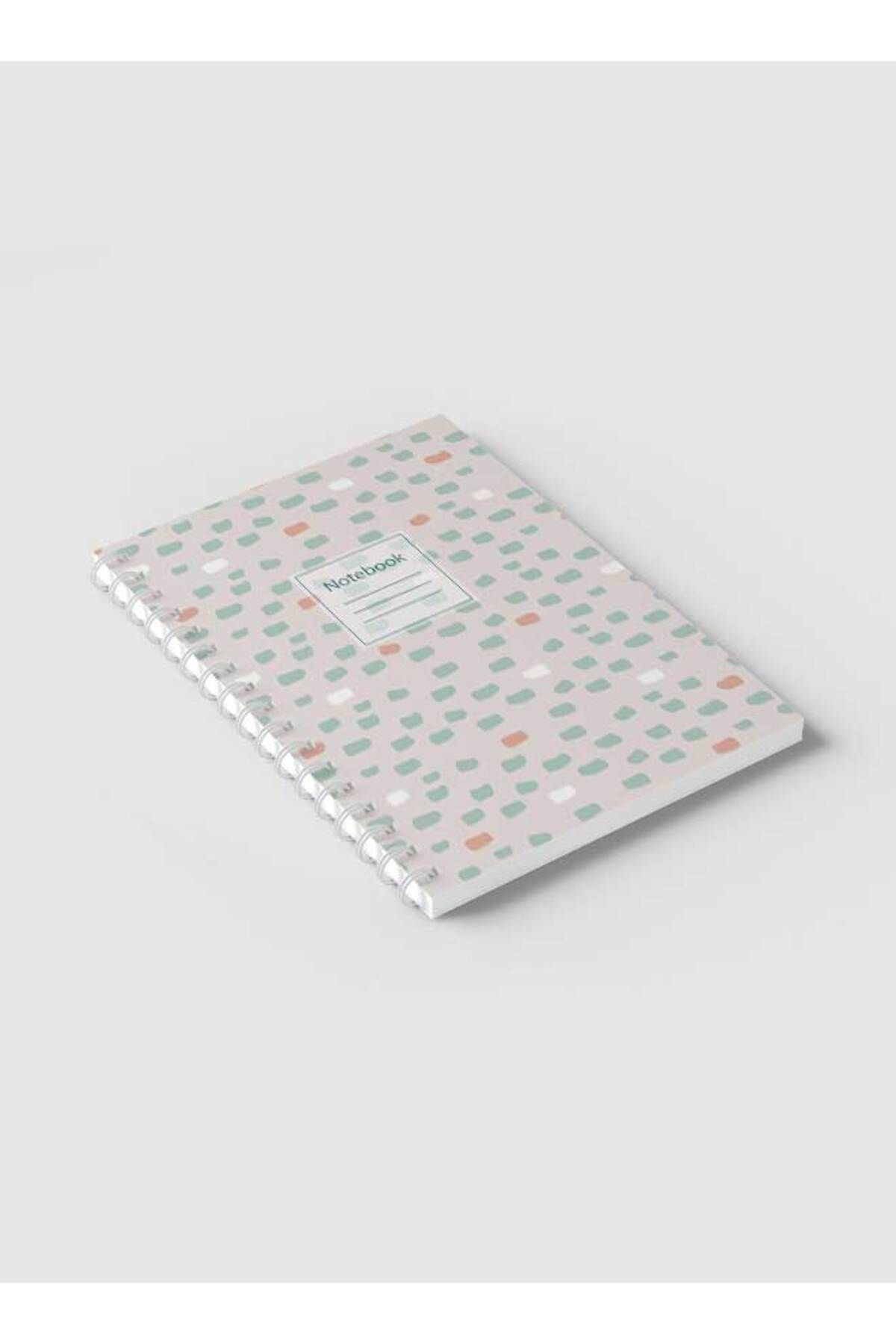 LOWHA-Spiral Notebook with Front and Back Hard Covers Featuring Abstract Shape Design 2