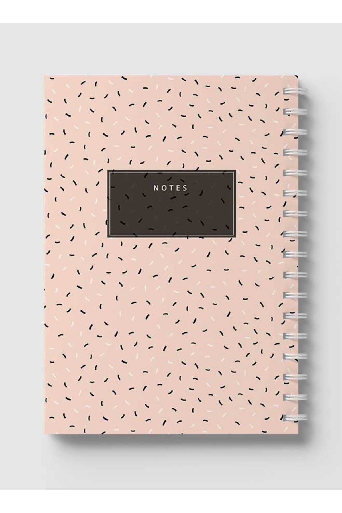 LOWHA-Spiral Notebook with Front and Back Hard Covers Featuring Abstract Confettis Design 5