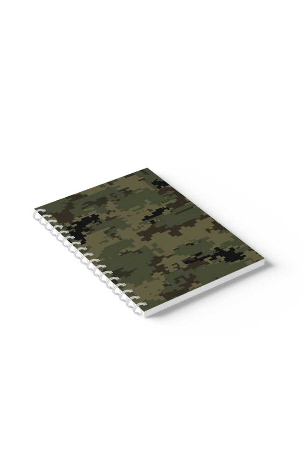 LOWHA-Spiral Notebook with Front and Back Hard Covers Featuring Pixel Design 2