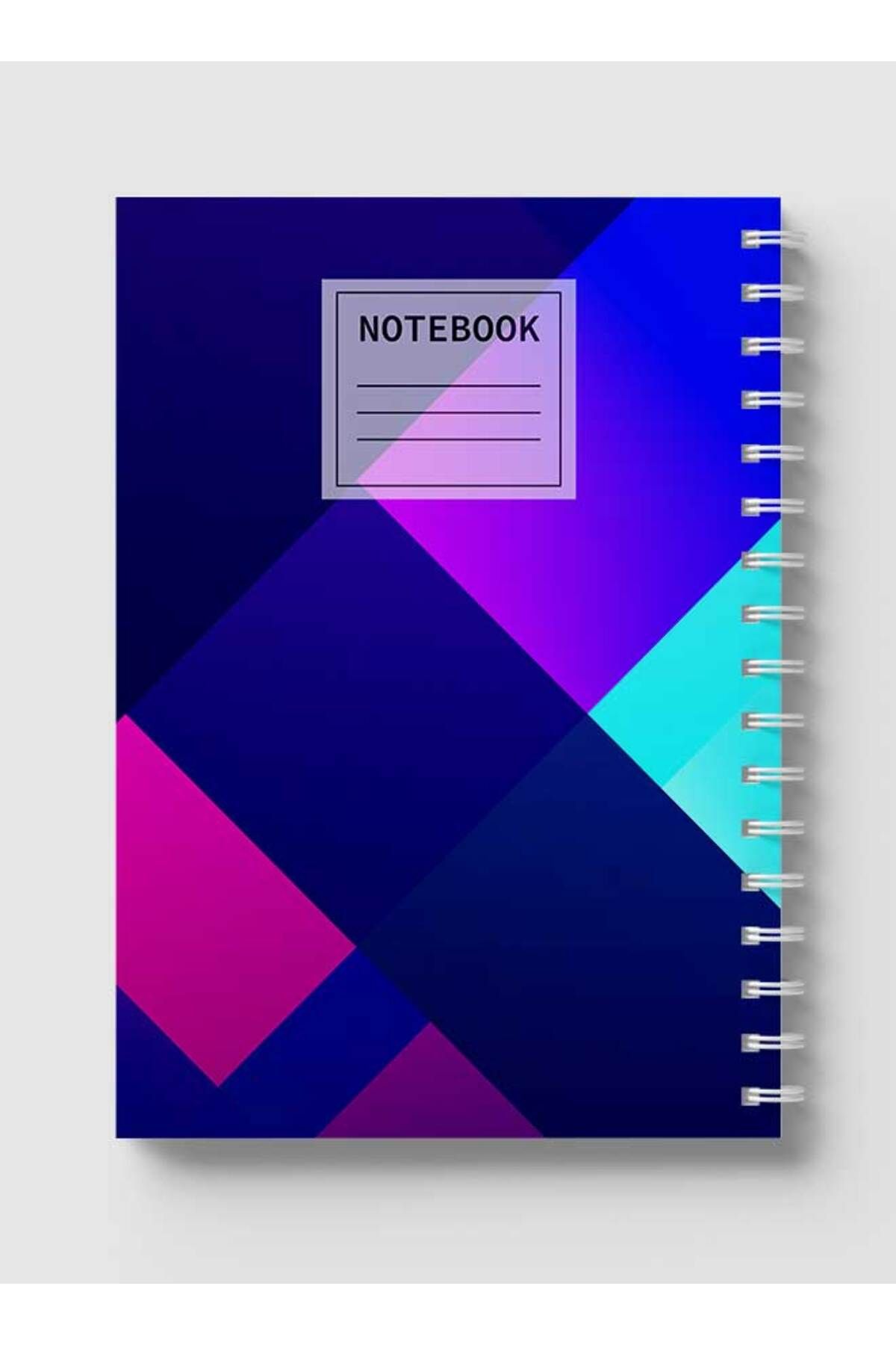 LOWHA-Spiral Notebook with Front and Back Hard Covers Featuring Gradient Design 5