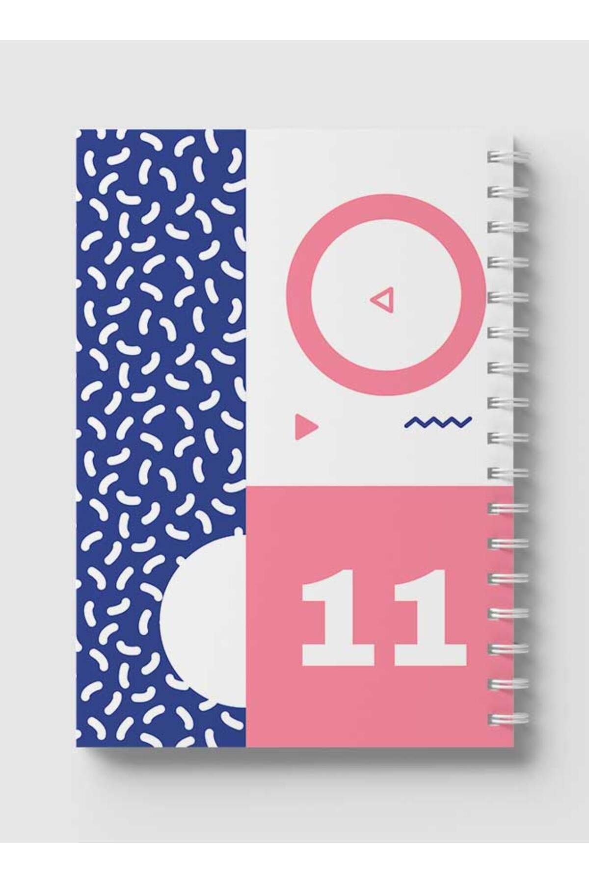 LOWHA-Spiral Notebook with Front and Back Hard Covers Featuring Modern Mix Shapes Design 5