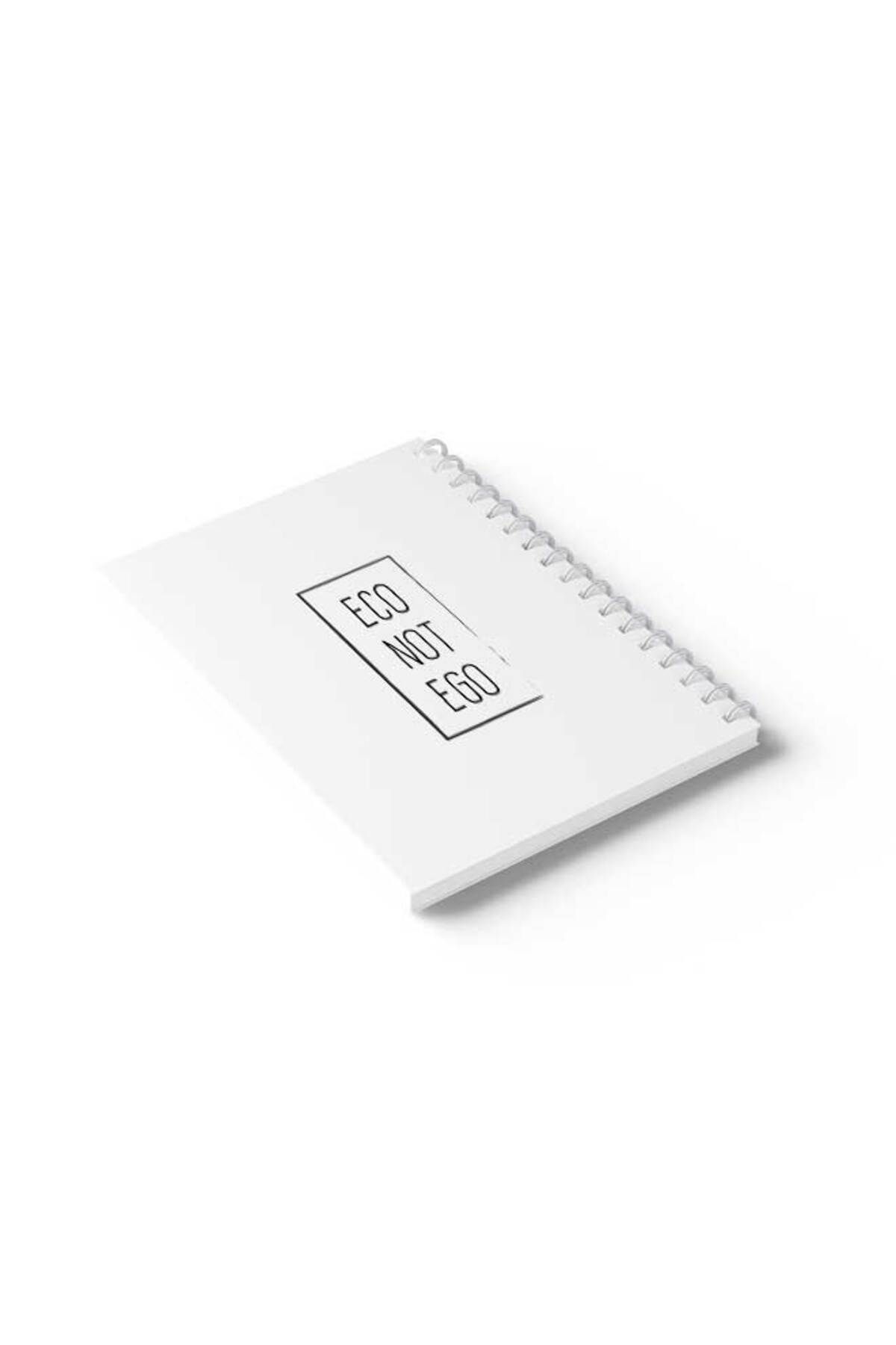 LOWHA-Spiral Notebook with Front and Back Hard Covers Featuring Eco Not Ego Design 6