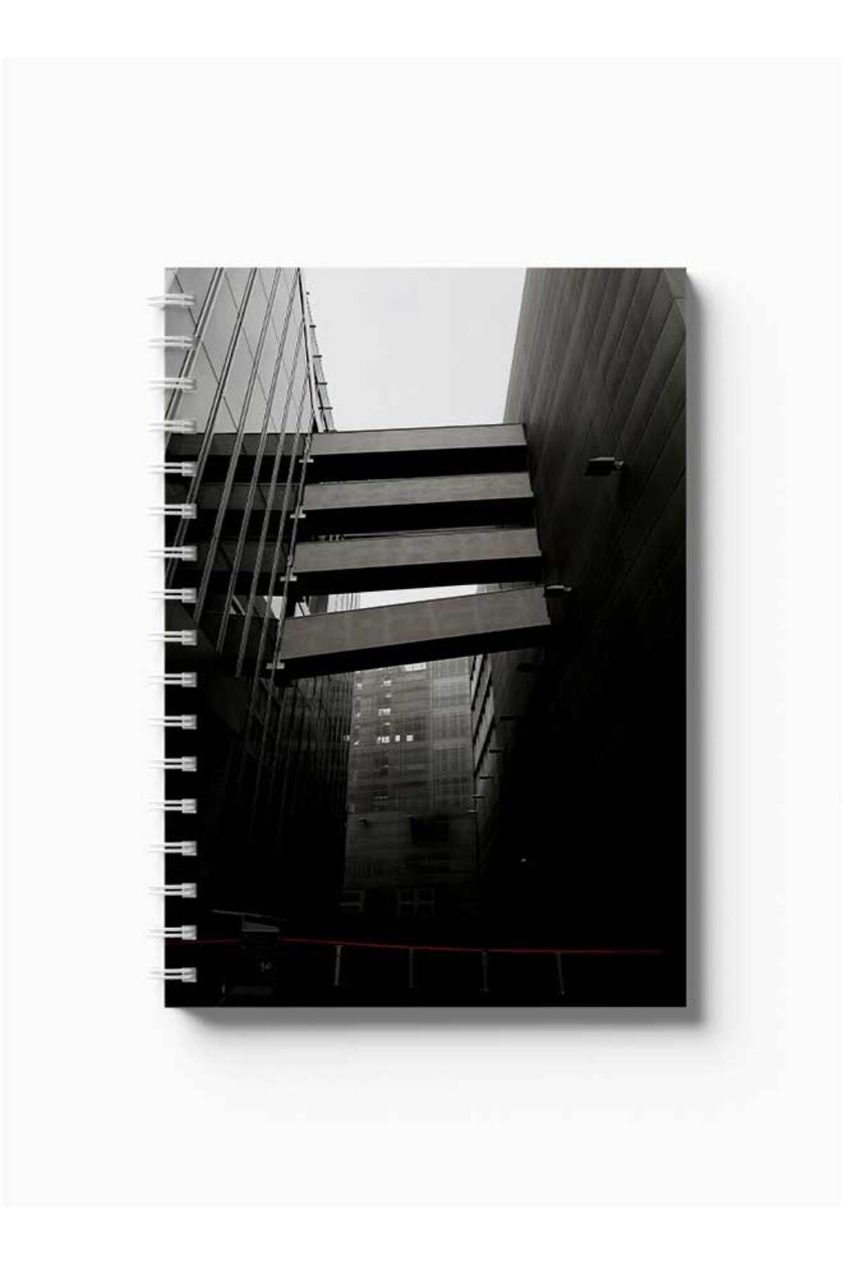 LOWHA-Spiral Notebook with Front and Back Hard Covers Featuring Aisles Design 5