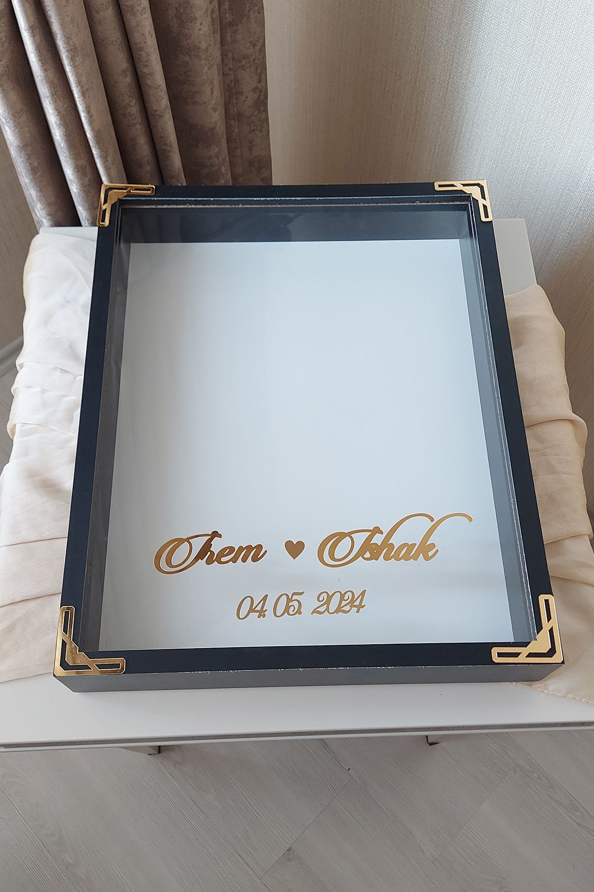 Verda Çerçeve-40X50 cm Rose Memory Frame! Deep Frame Without Leds! Rose Memory Frame - for Bridal Bouquets 2