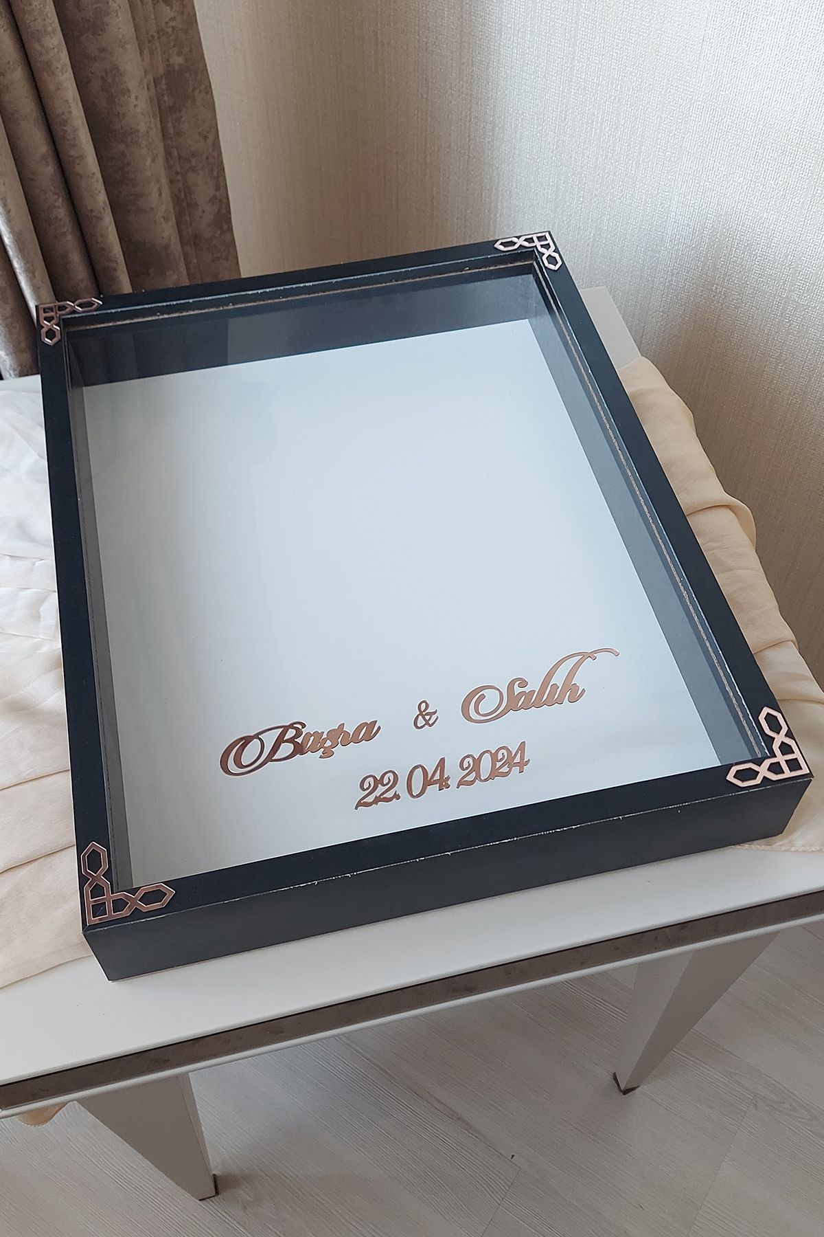 Verda Çerçeve-40X50 cm Rose Memory Frame! Deep Frame Without Leds! Rose Memory Frame - for Bridal Bouquets 1