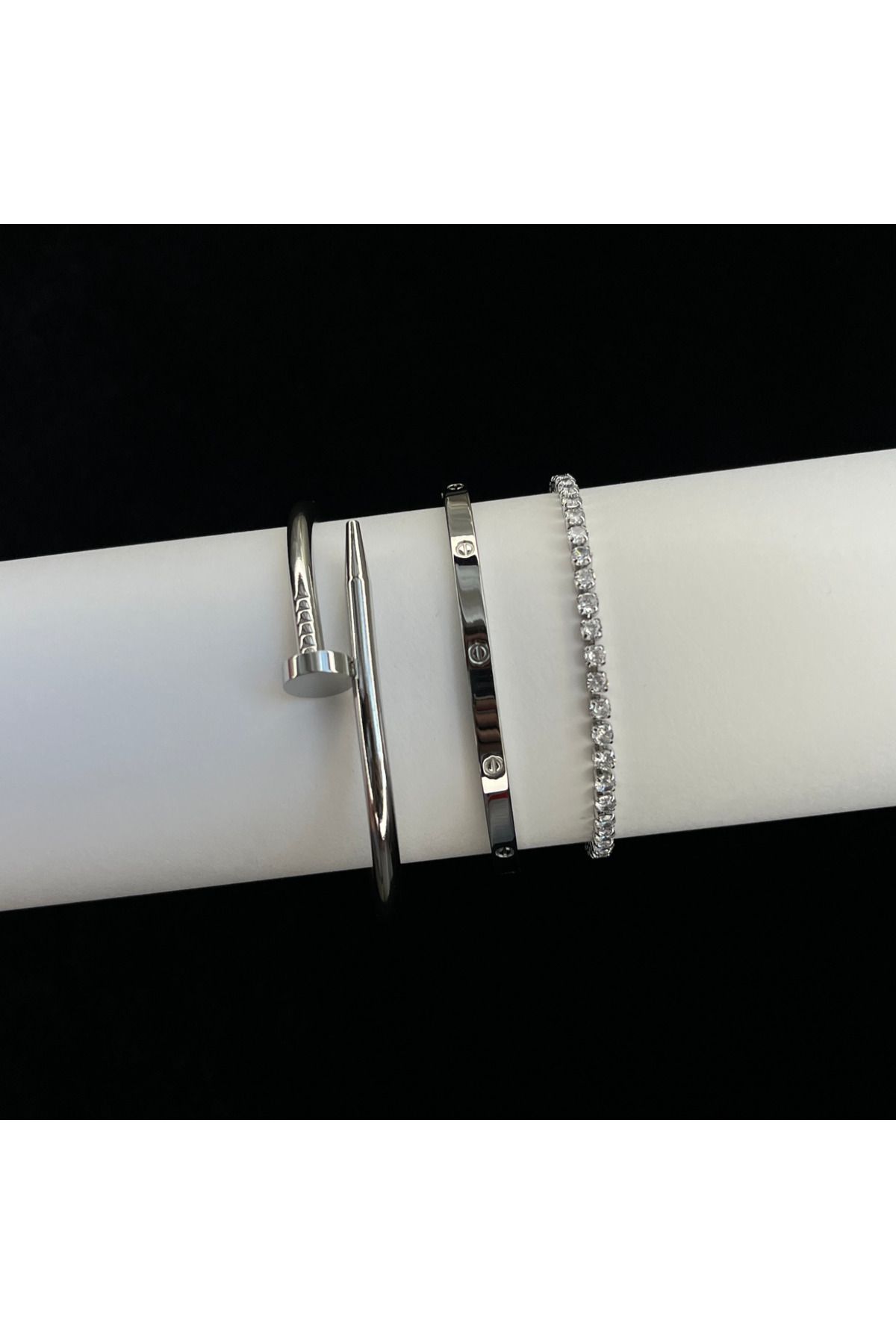 ElectraStore-Silver Set of 3 Electra Bracelets 1