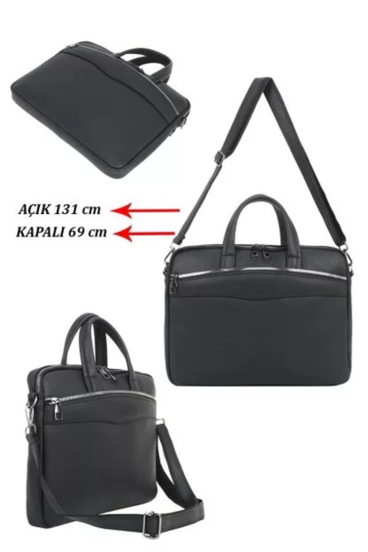 Çantacım-Laptop Bag 13"-14" Black Briefcase Computer Notebook Unisex 4