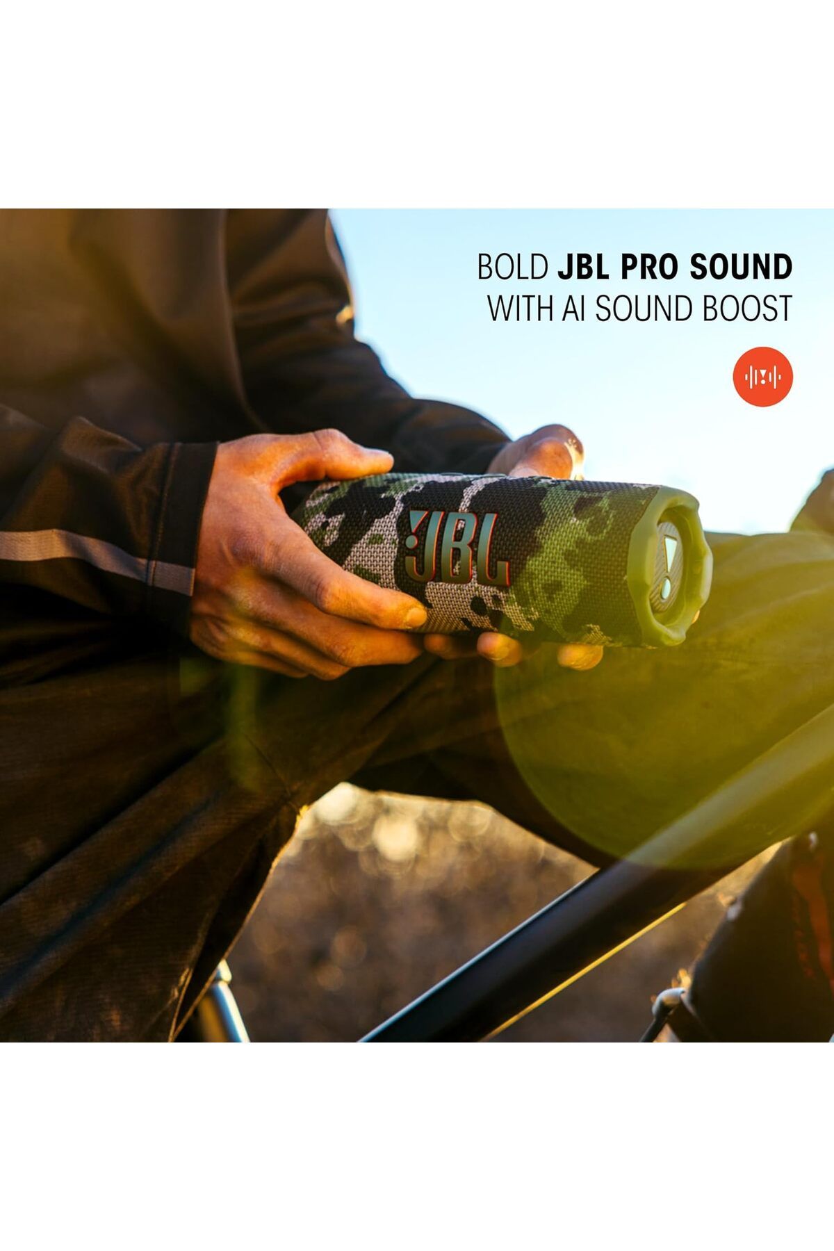 JBL-Flip 7 - Portable Waterproof and Drop-Proof Speaker, Bold Pro Sound with AI Sound Boost, 16Hrs o 7