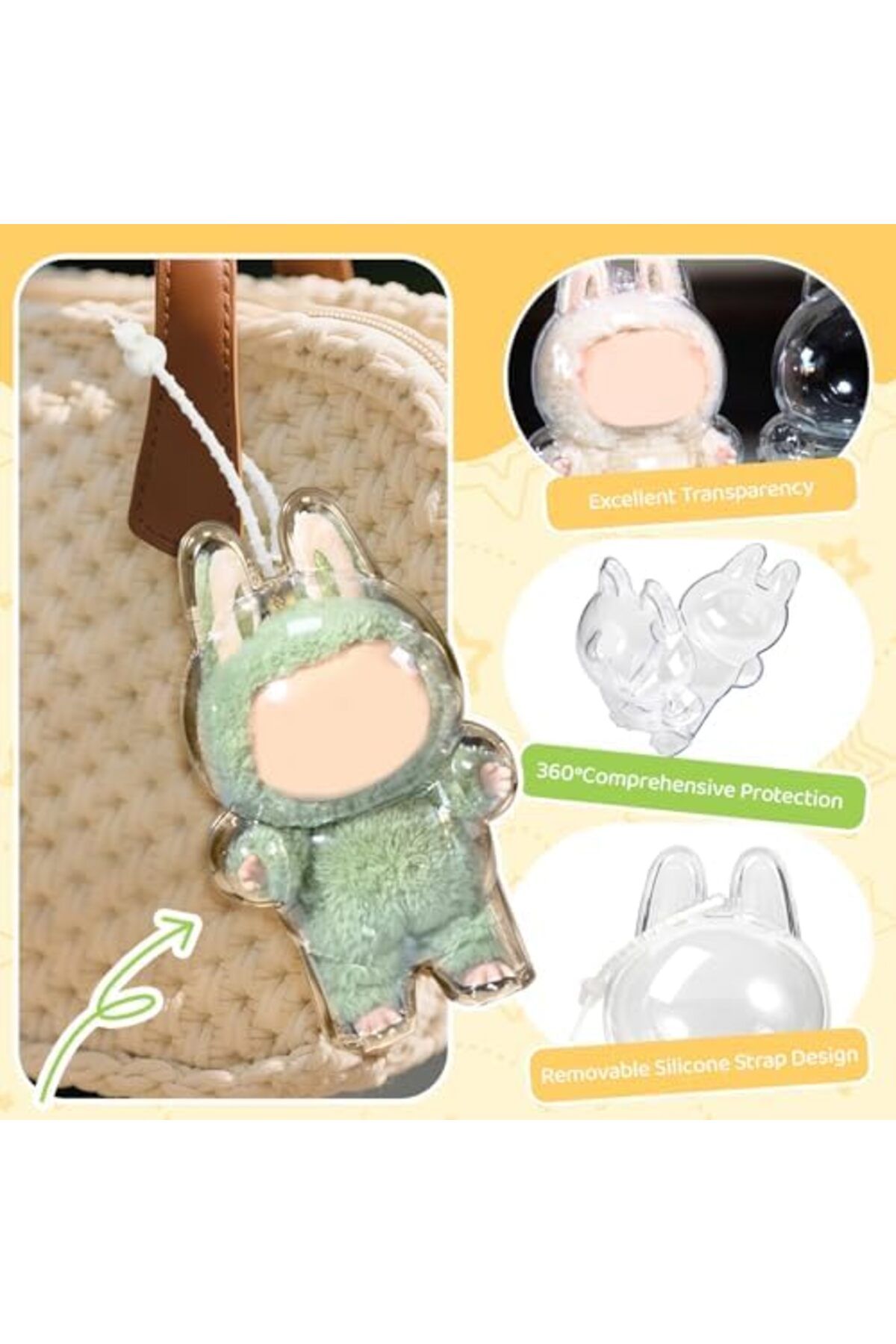 Generic-Transparent Display Case from Lapopo with Silicone Strap 3