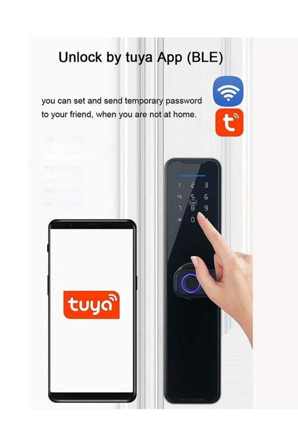 Lumely-5 IN 1 Double Bolt Smart Door Lock, with Fingerprint, Keypad and APP Control, Keep Home Safe 6