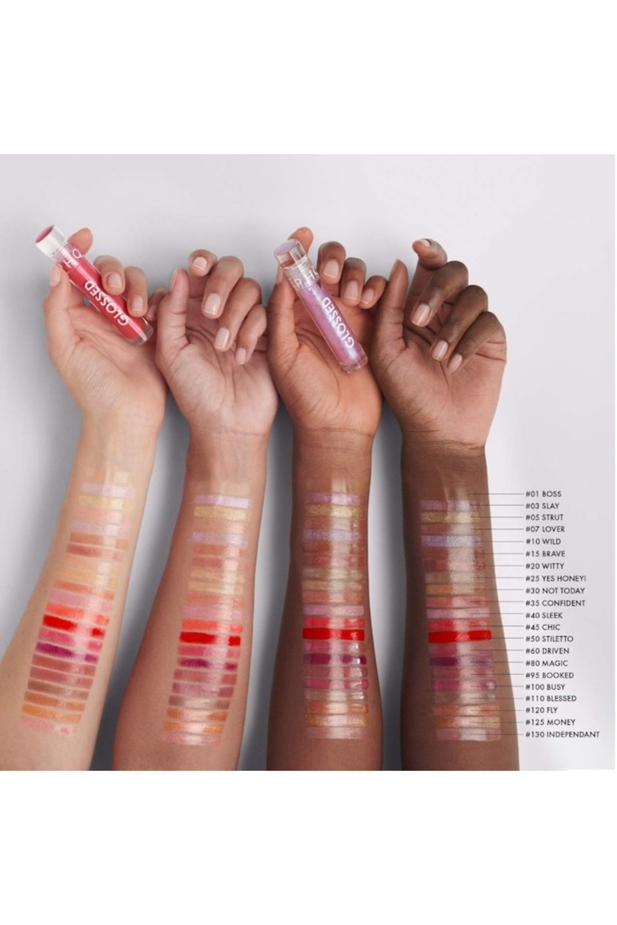 SEPHORA COLLECTION-- Glossed Lip Gloss 01 Boss – Pure Effect, High-Shine Transparent Lip Gloss 5ml 6