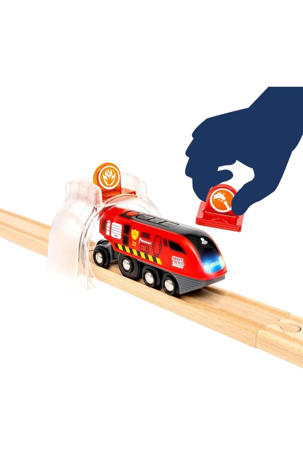 BRIO-Smart fire engine train set 9