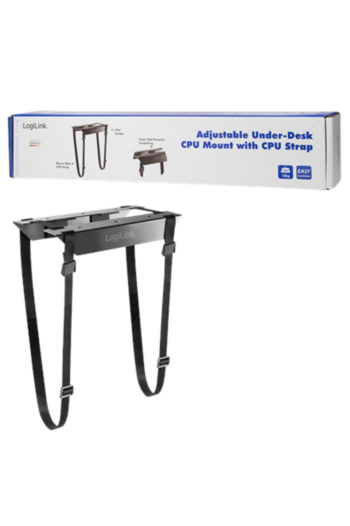 LogiLink-EO0009 Suport reglabil pentru CPU sub birou, cu curea | 5