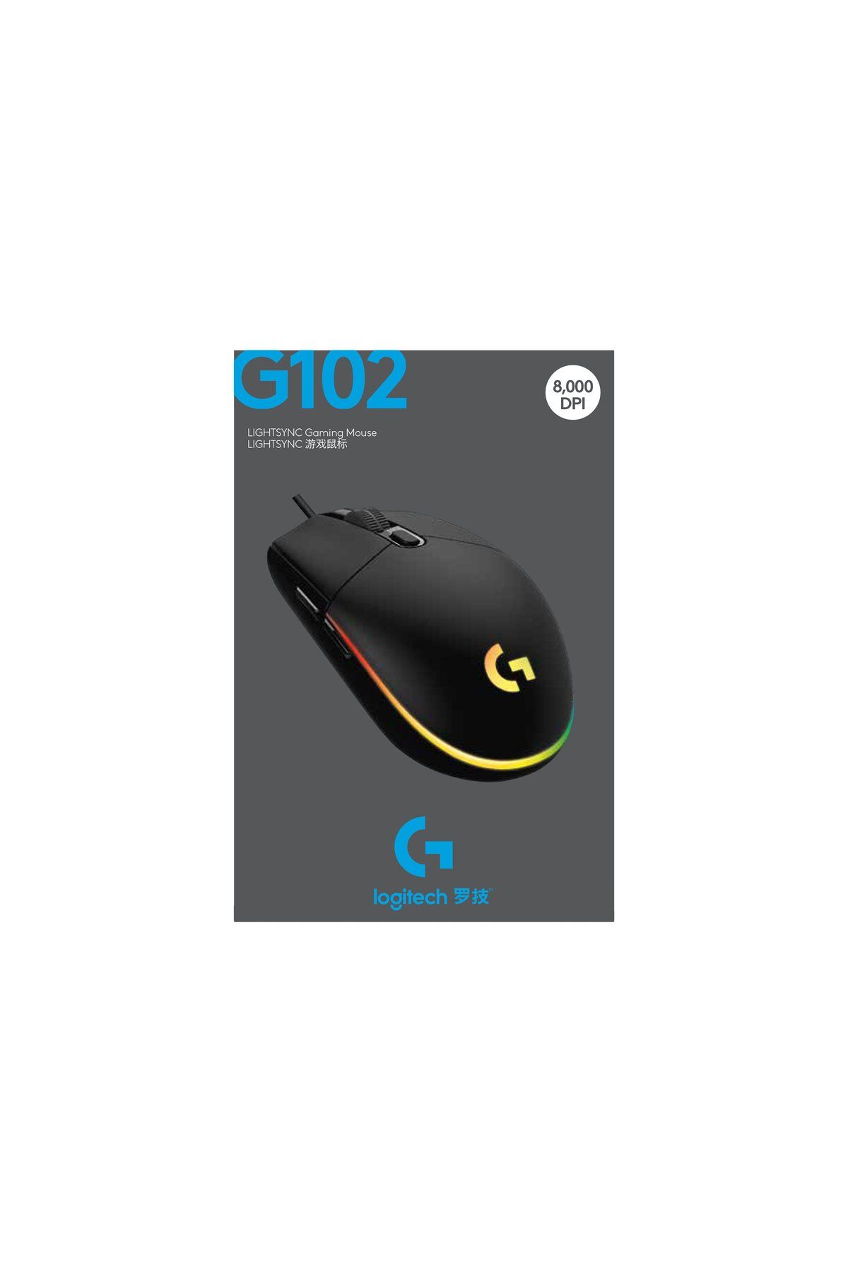 logitech-| Mouse de gaming | G102 LIGHTSYNC | Cu fir | USB | Negru 4