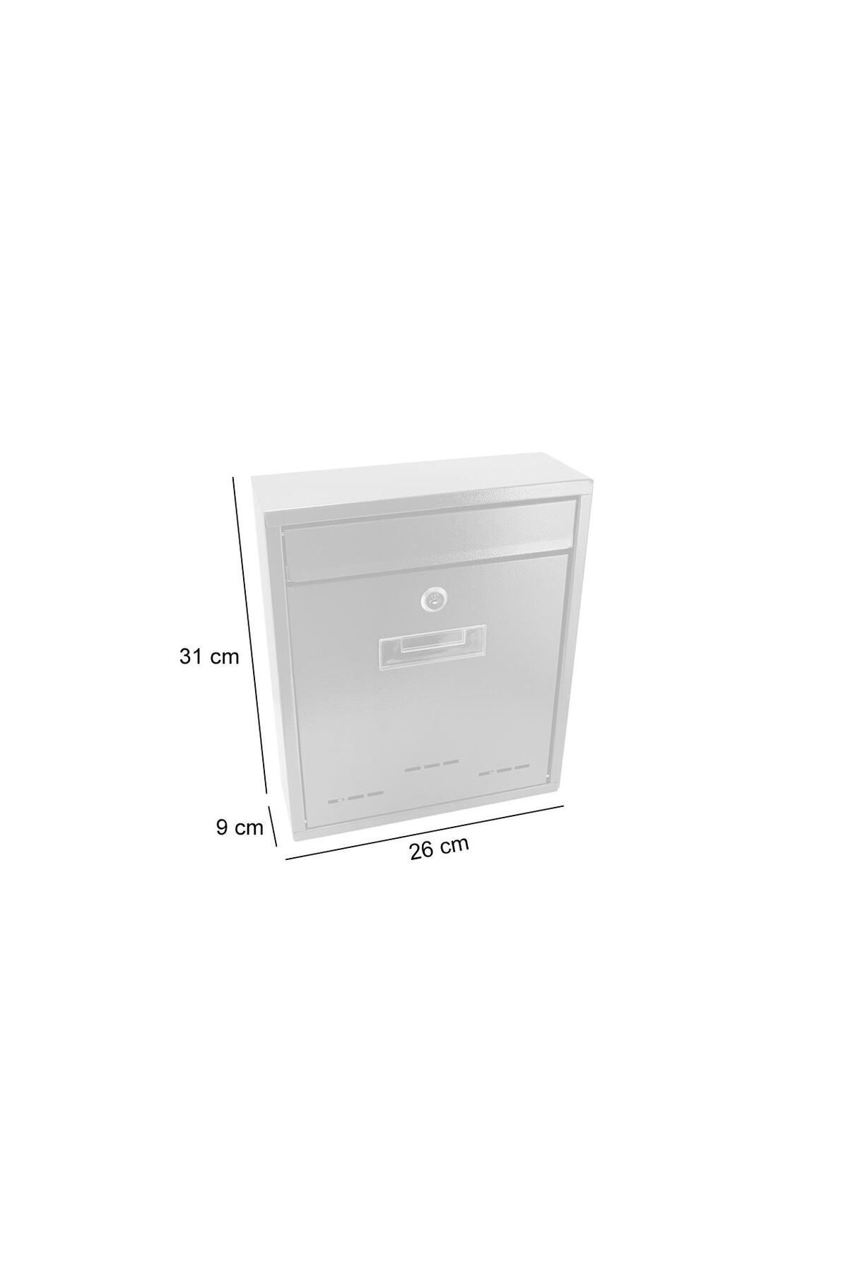 Strend Pro-Mailbox, brown, 26x9x31 cm, Flatblock 2