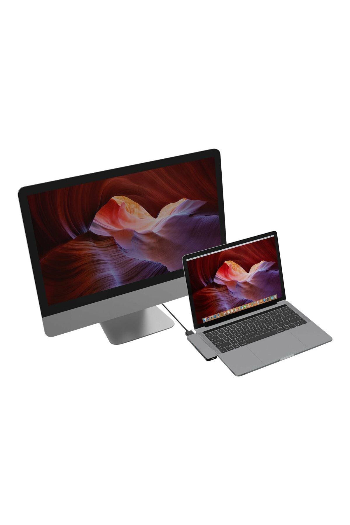 3DHyperStudio-Hyper HyperDrive USB-C 7-in-1 Laptop Form-Fit Hub - Space Grey 6