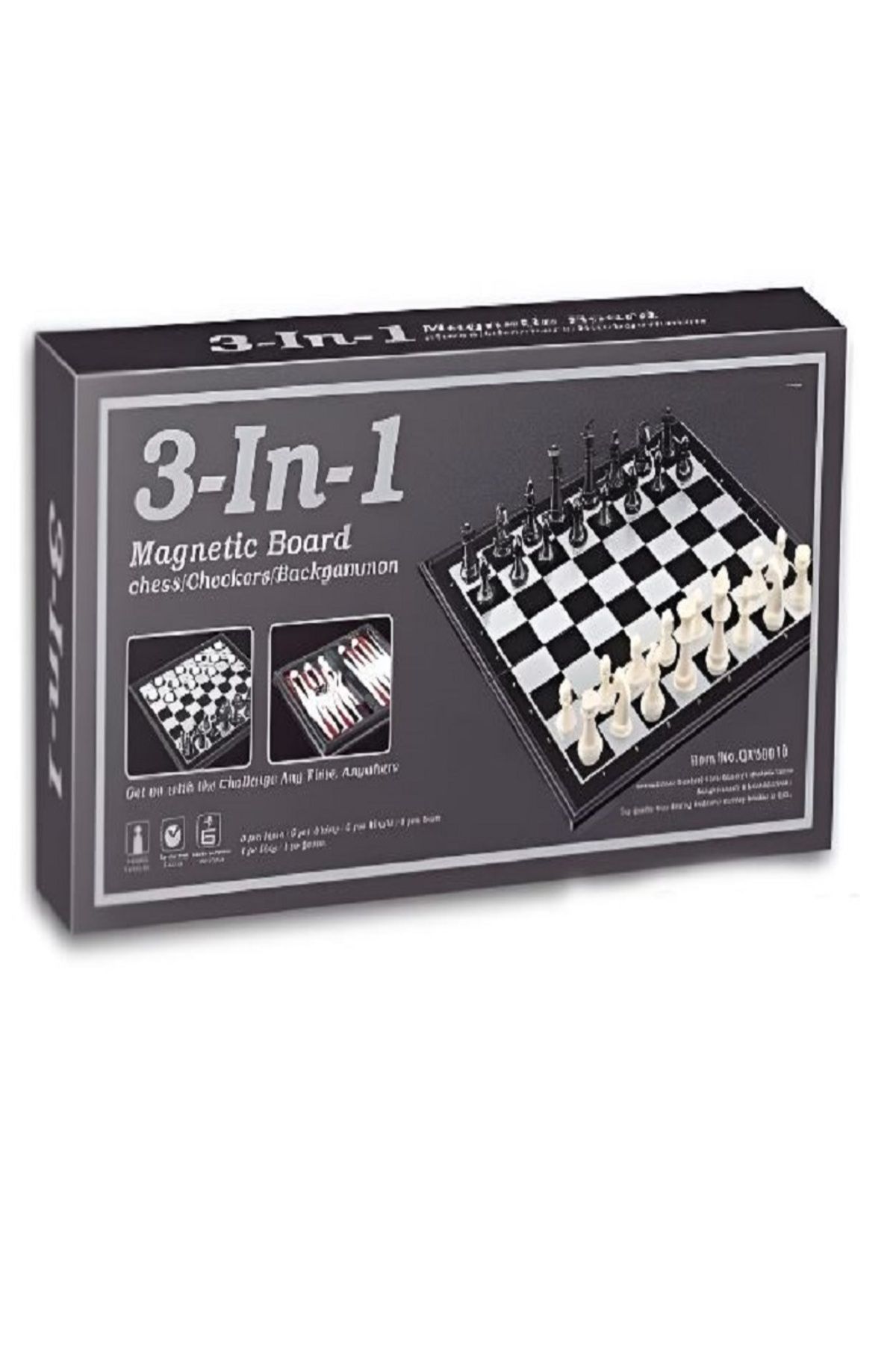 rexa-3-in-1 Magnetic Board Game Set – Chess, Checkers & Backgammon 1
